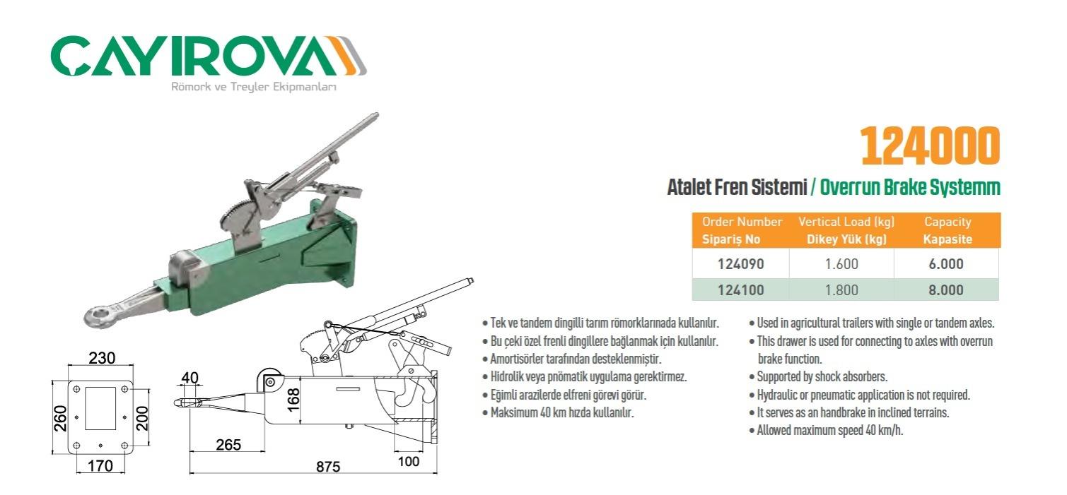 OKBAŞI - ATALETLİ / EL FRENLİ SİSTEM 6000 KG