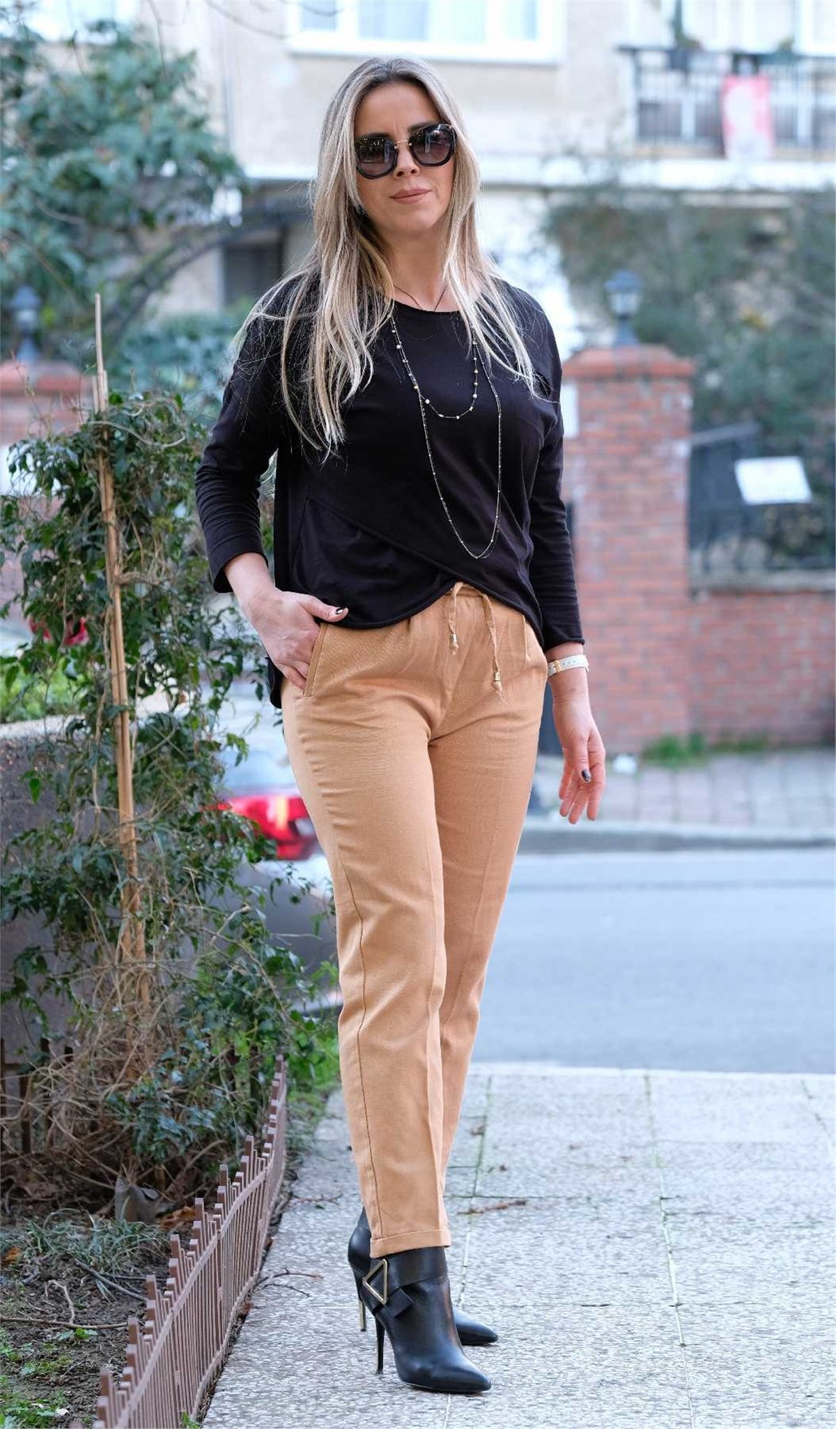 Beli Lastikli Gabardin Pantolon