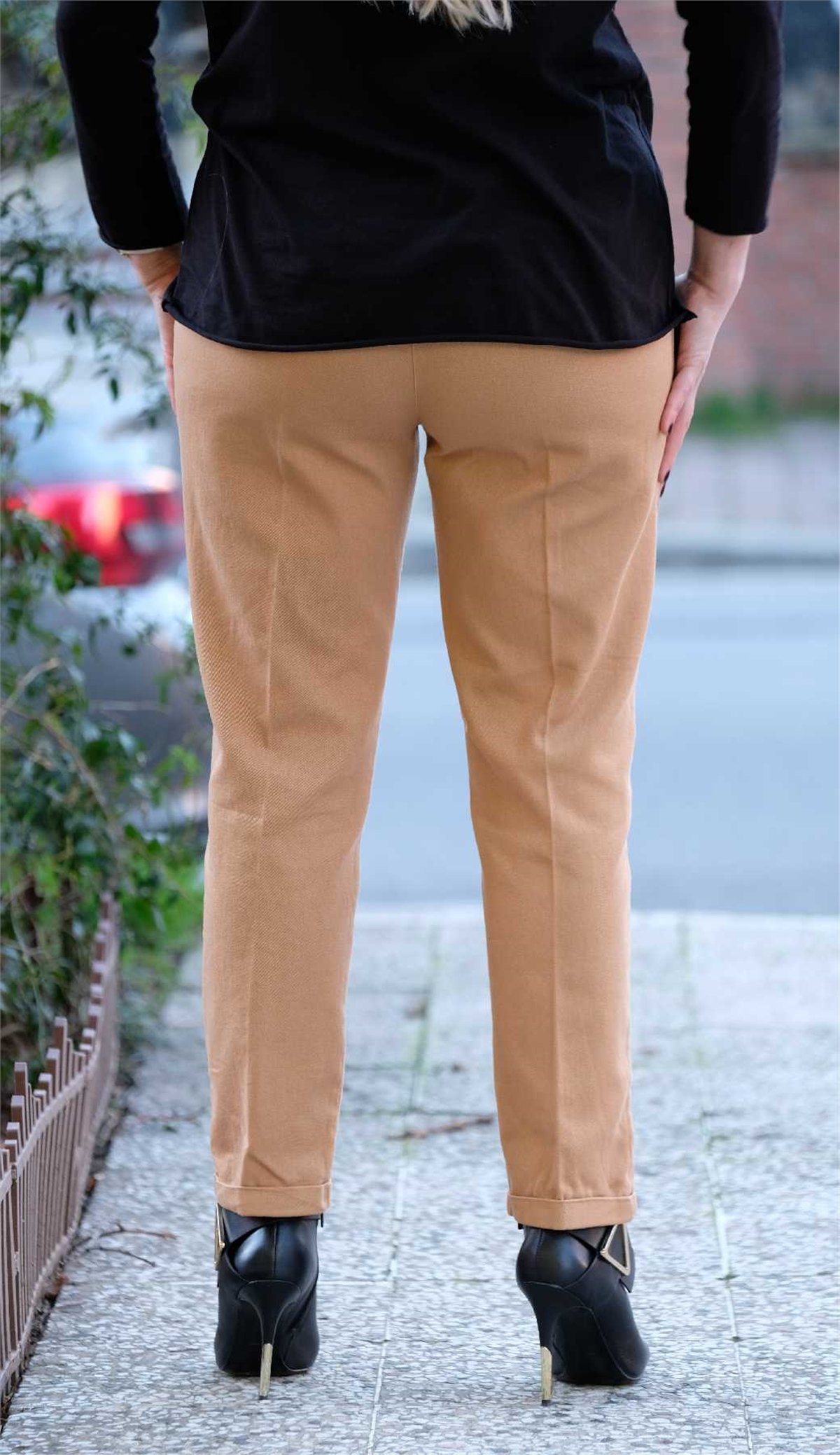 Beli Lastikli Gabardin Pantolon