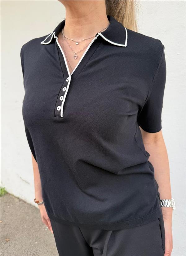 Düğmeli Polo Yaka Triko