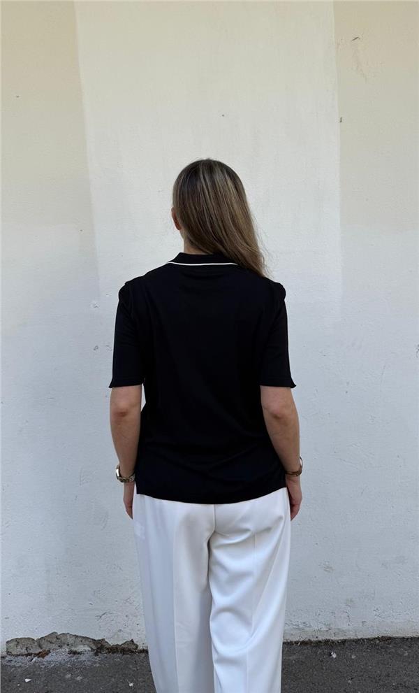 Düğmeli Polo Yaka Triko