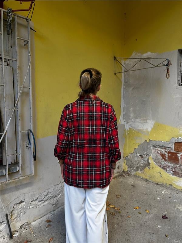 Ekose Cep Detaylı Oduncu Gömlek