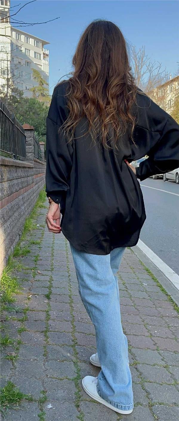 Siyah Salaş Gömlek