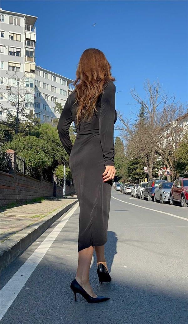 Yandan Büzgülü Kruvaze Elbize