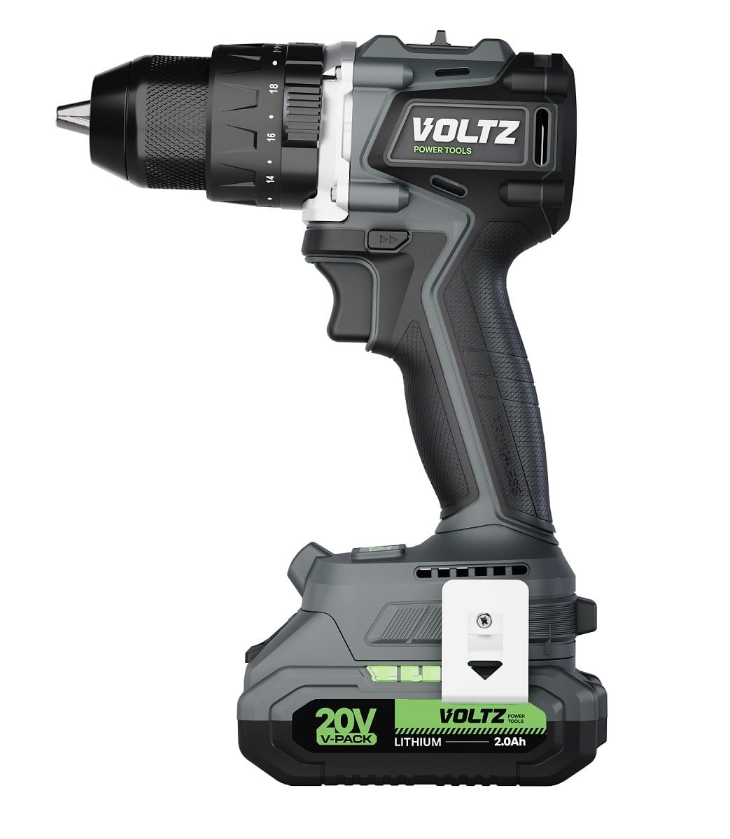 Akülü MatkaplarVOLTZ VZDR-20-I E 20 V ÇİFT AKÜLÜ 2 AH DARBELİ MATKAP