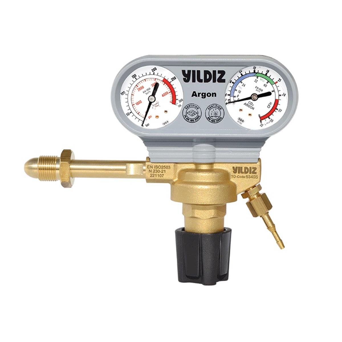 Basınç Düşürücü SaatlerYILDIZ 5340S ARGON BASINÇ DÜŞÜRÜCÜ SAAT