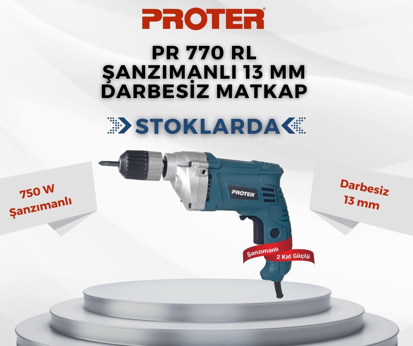Darbeli ve Darbesiz MatkaplarPROTER PR 770 RL ŞANZIMANLI 13 MM DARBESİZ MATKAP