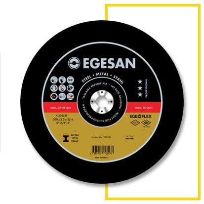 Kesici TaşlarEGESAN 350*2.8*25.4 R BF KESME TAŞI