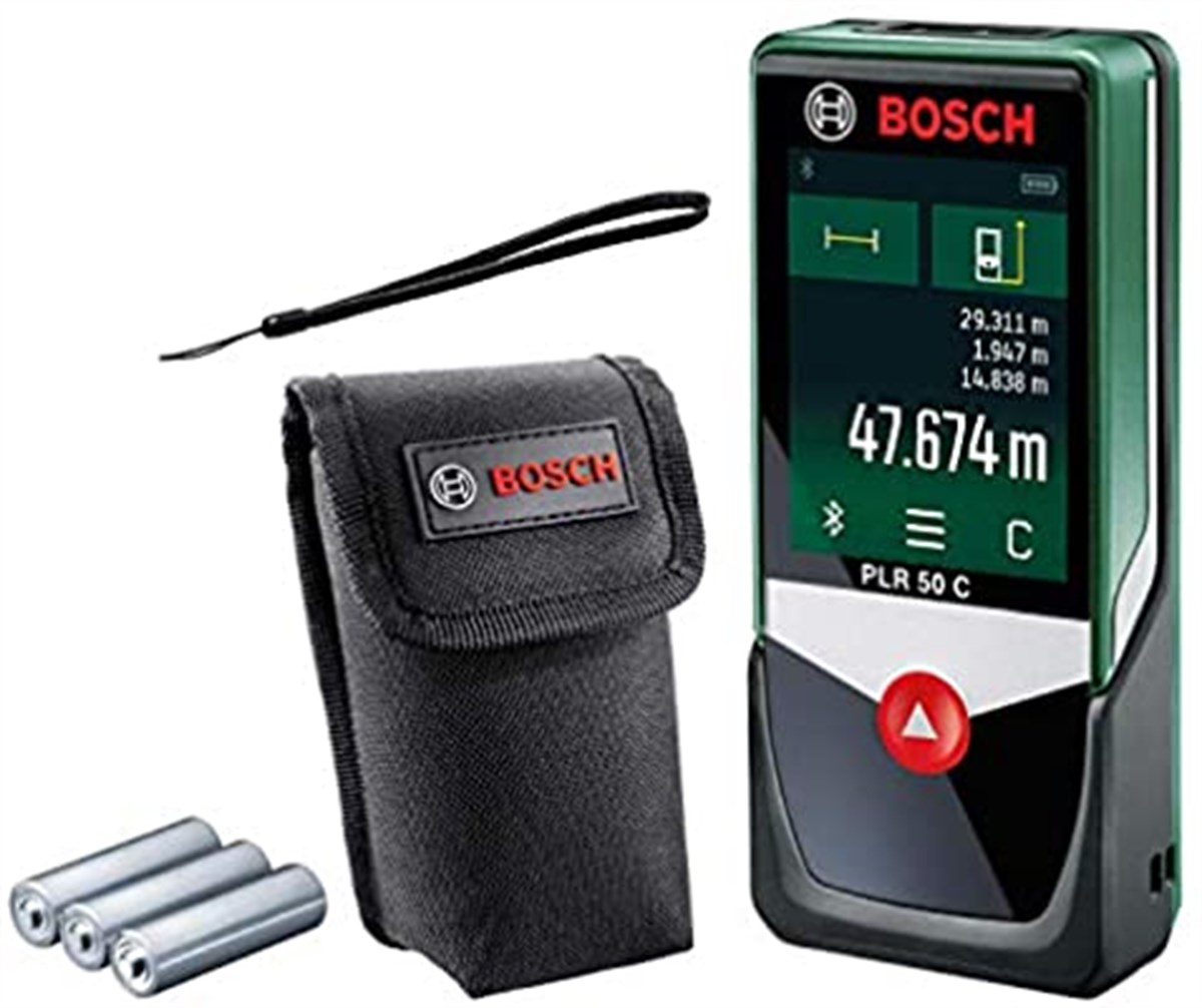Şerit Metre-Lazer Metre-HizalamaBOSCH PLR 50 LAZER METRE  UZAKLIK ÖLÇER
