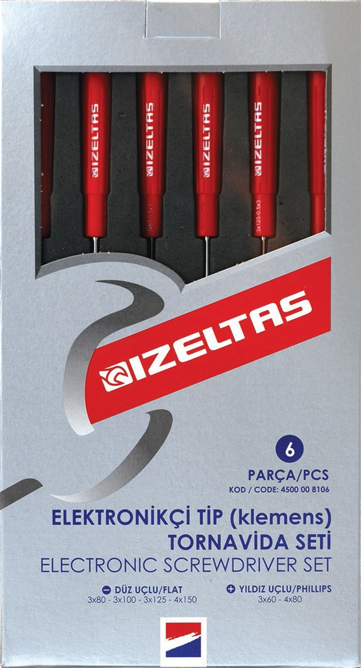 Tornavida-Tornavida TakımlarıİZELTAŞ ELEKTRONİKÇİ TİP KLEMENS TORNAVİDA SETİ 6 PARÇA