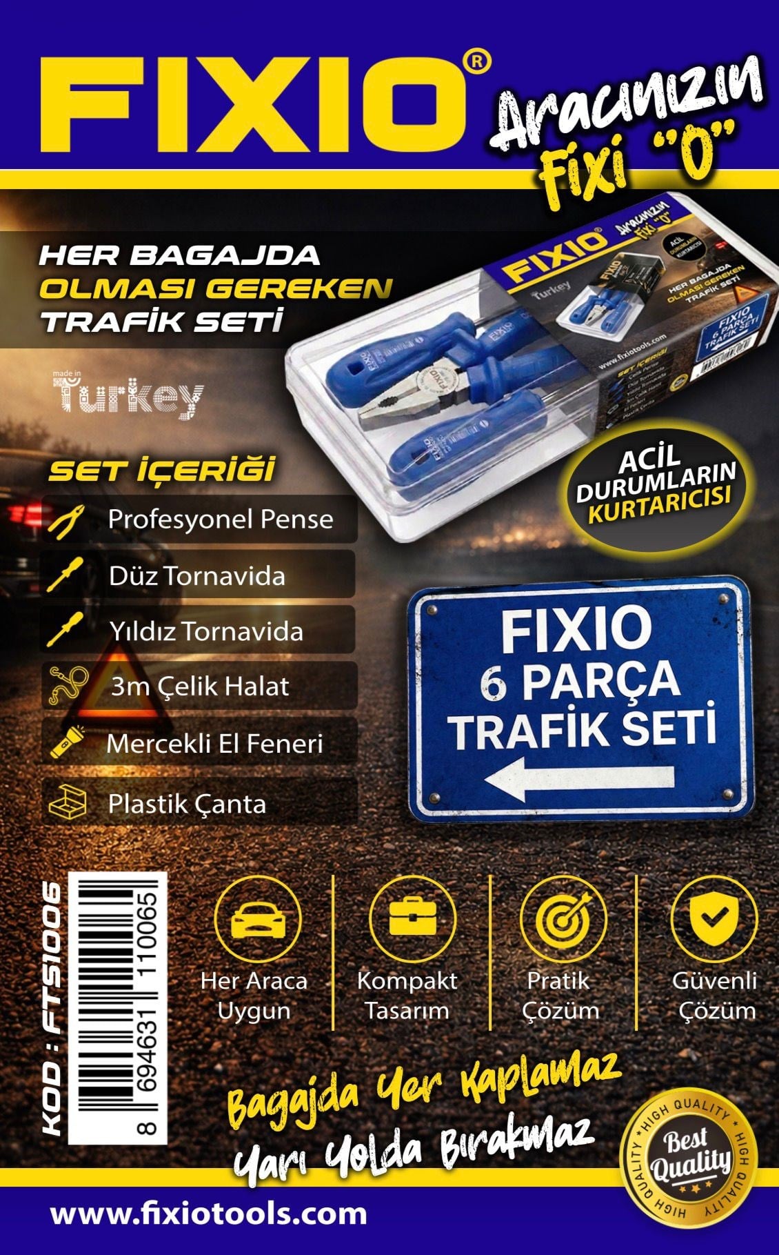 Vida Tamir SetiFIXIO OTO TRAFİK SETİ 6 PARÇA