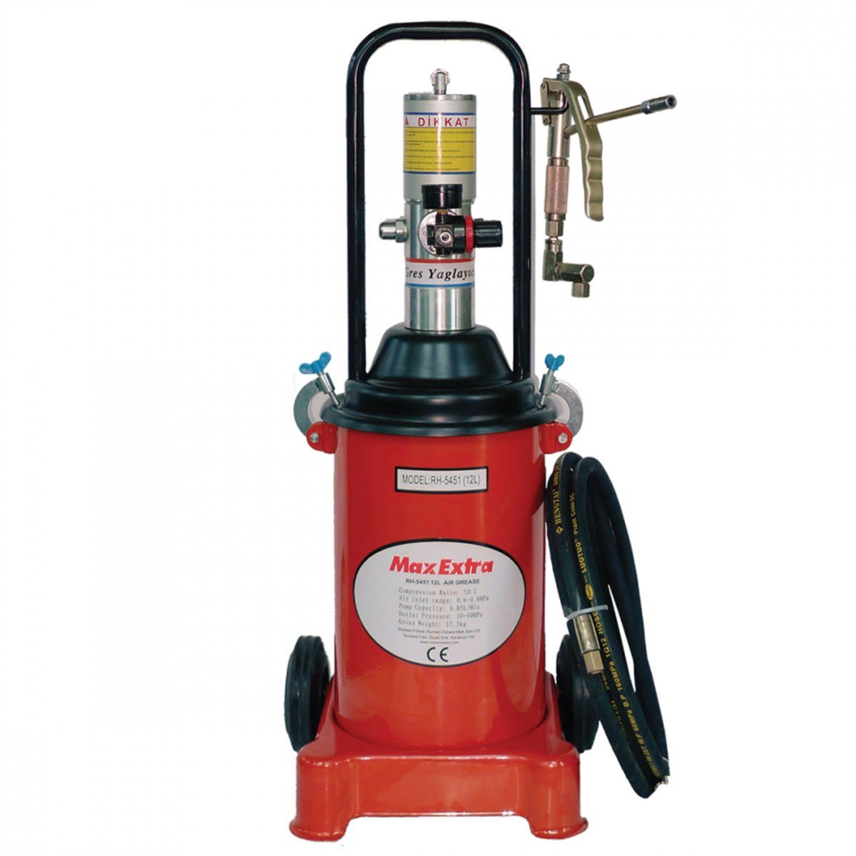 Yağlama EkipmanlarıMAX-EXTRA 12 LT. HAVALI GRES POMPASI