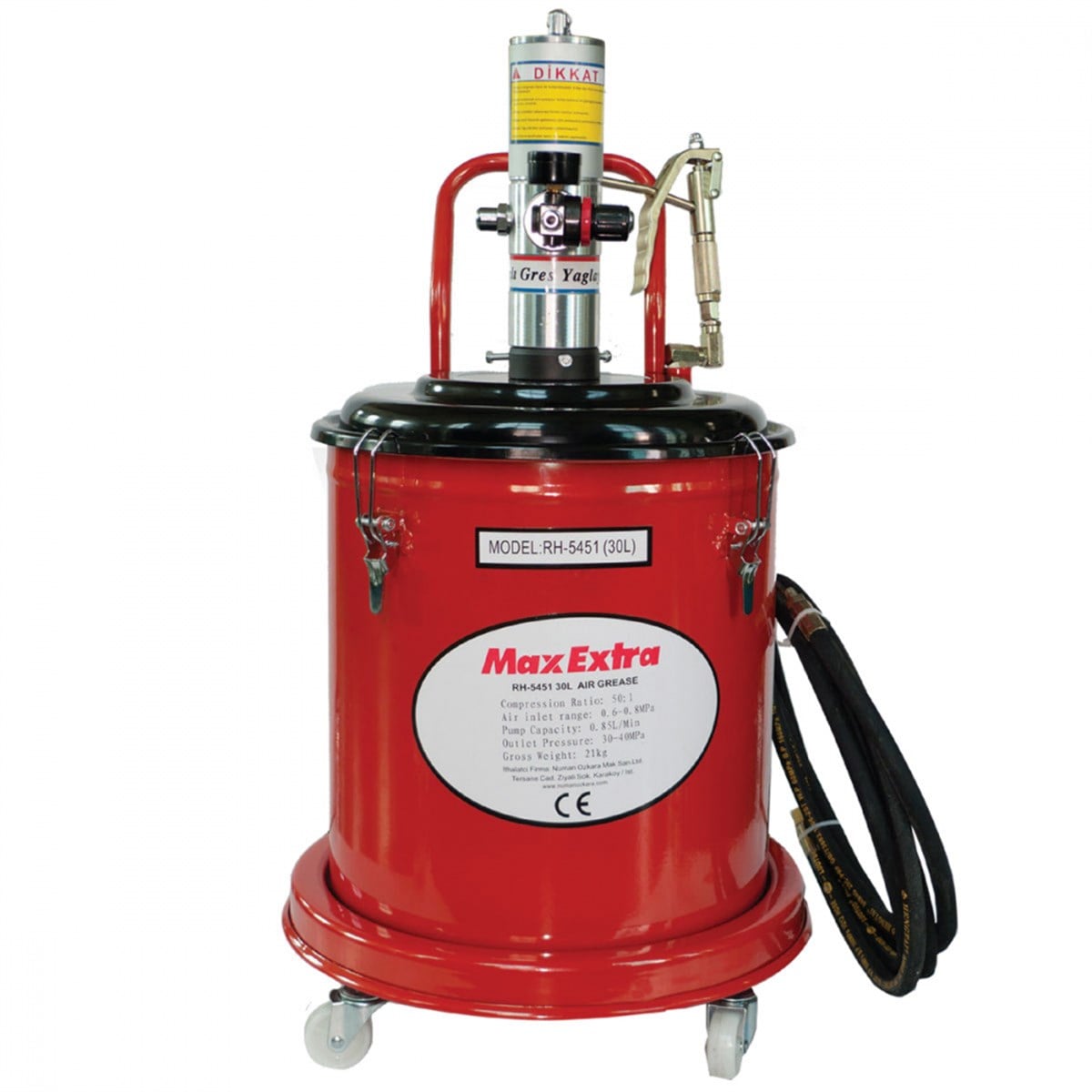 Yağlama EkipmanlarıMAX-EXTRA 30 LT. HAVALI GRES POMPASI