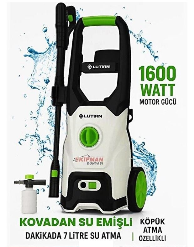 Yıkama MakinalarıLUTIAN LT518 1600 W 130 BAR YÜKSEK BASINÇLI YIKAMA MAKİNESİ