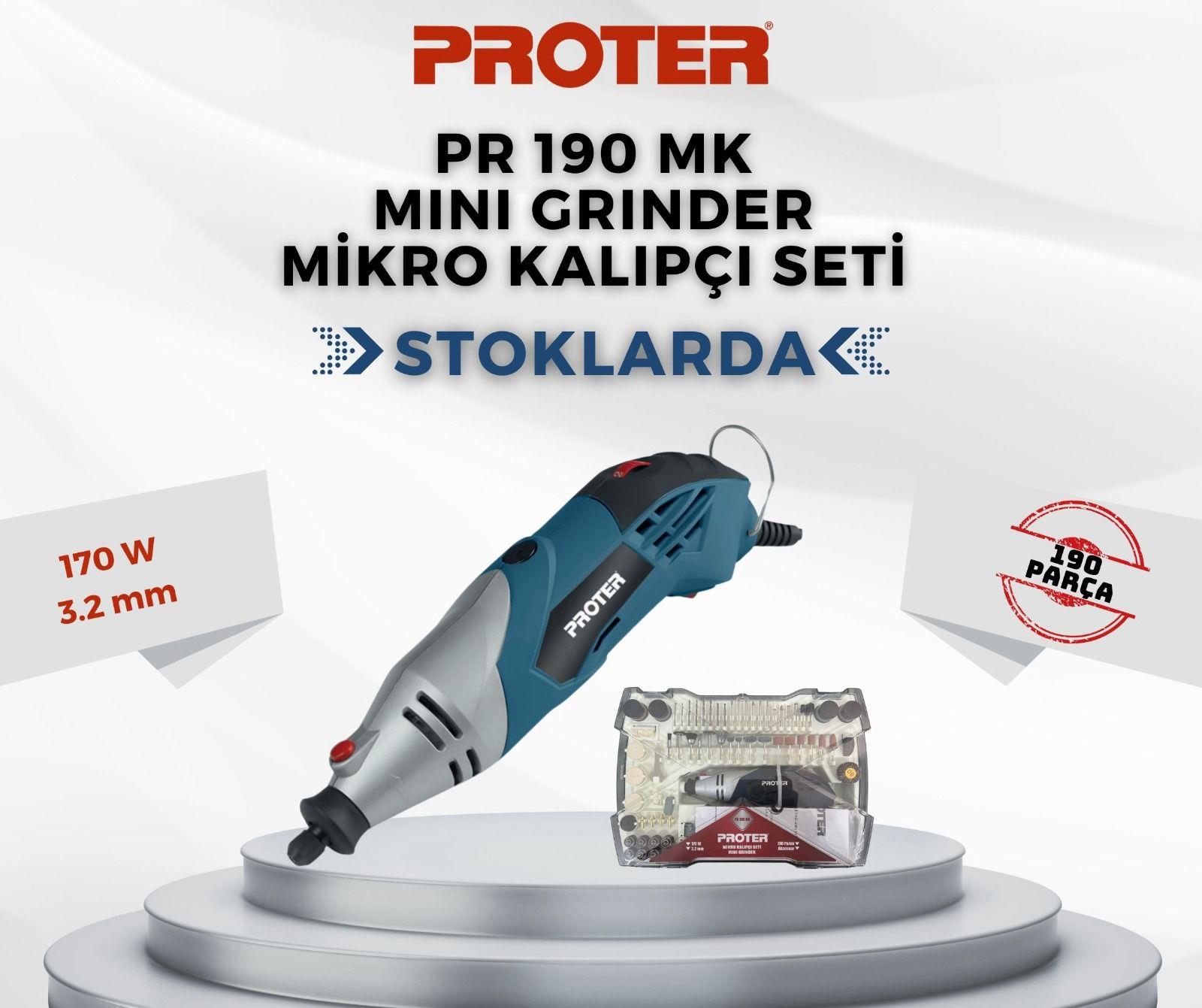 Zımpara-Polisaj ve Taş MotorlarıPROTER PR 190 MK MİNİ GRİNDER MİKRO KALIPÇI SETİ