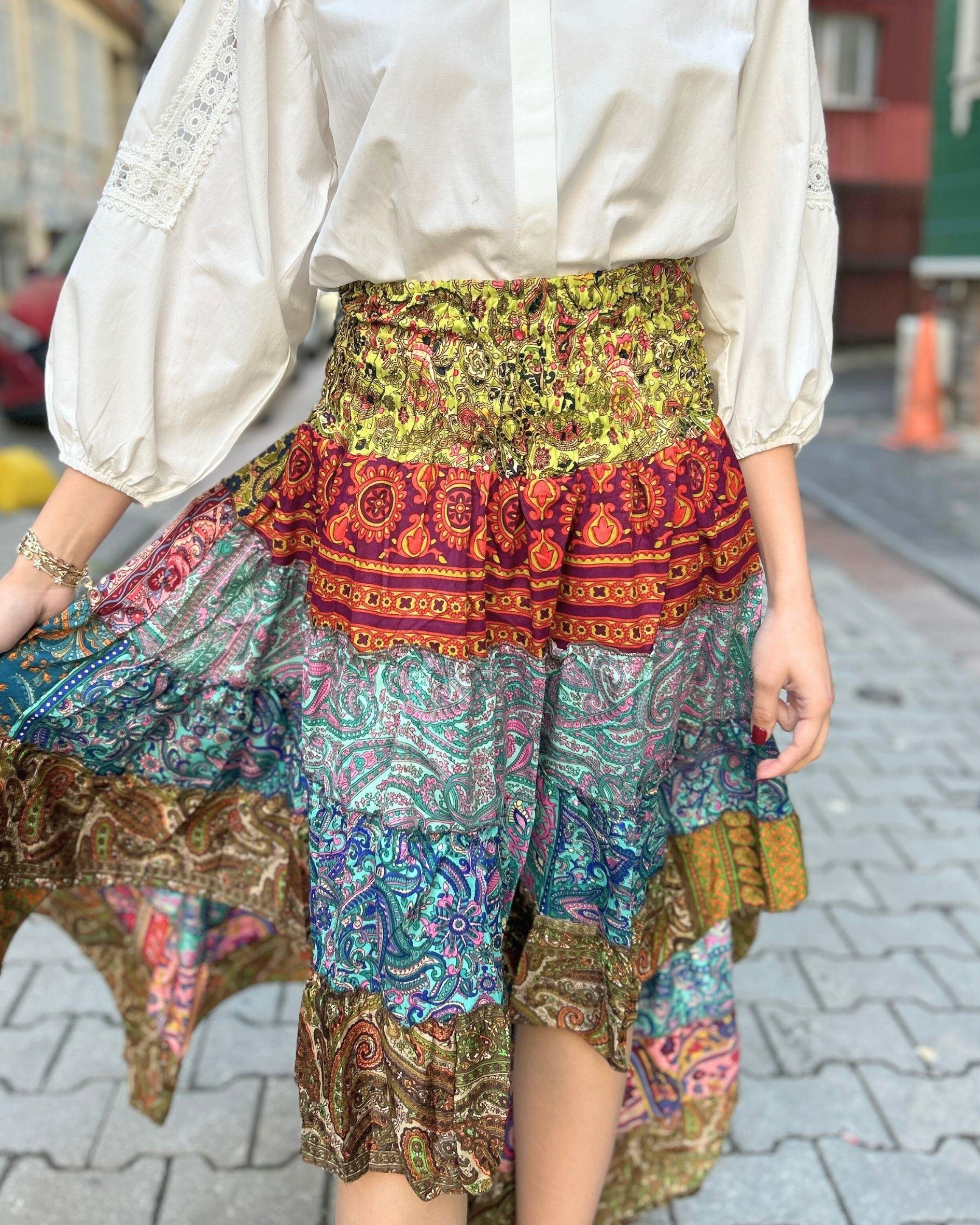 Asimetrik Boho Etek