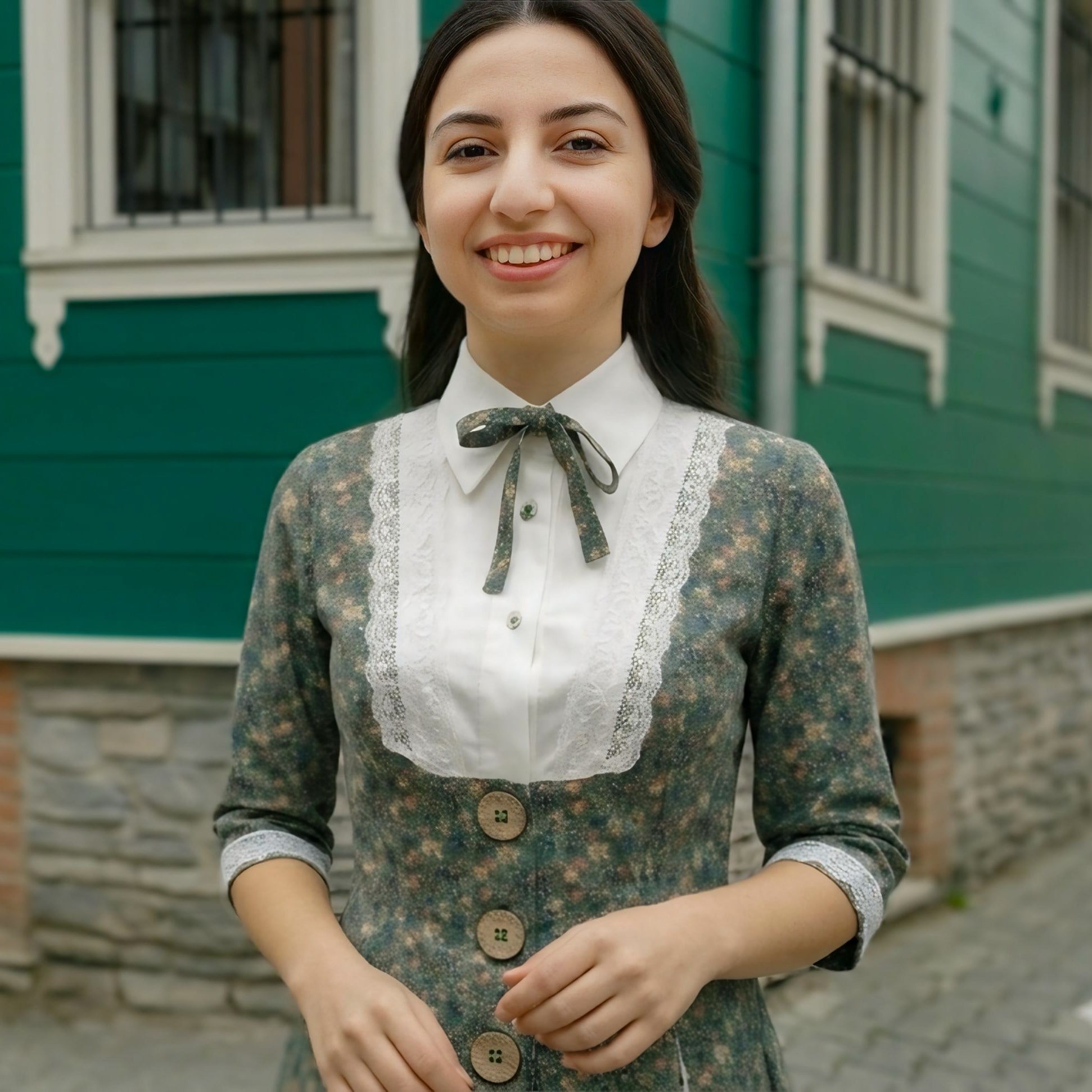 Belgin Yeşil Elbise