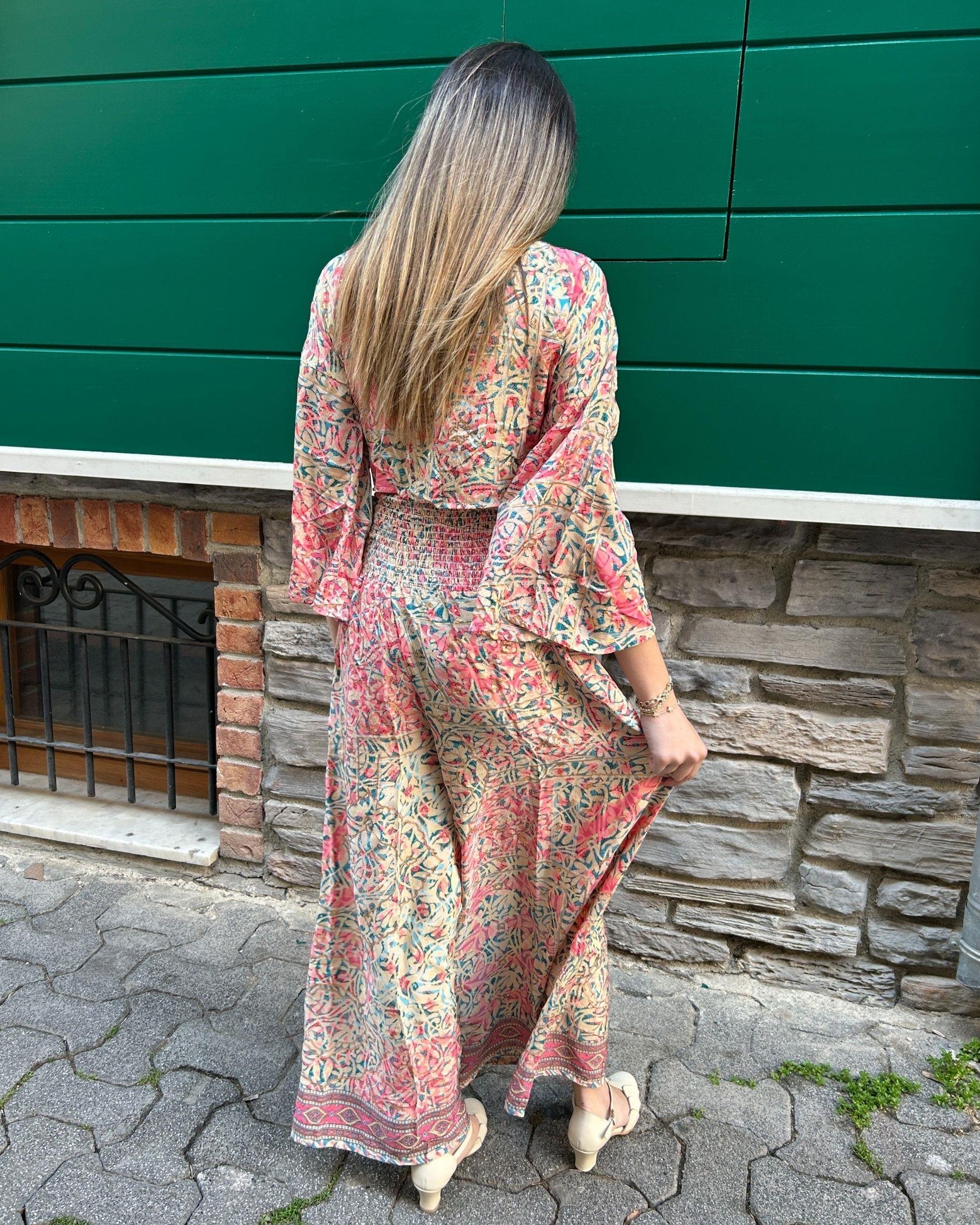 Boho Stil Geniş Paça Tulum