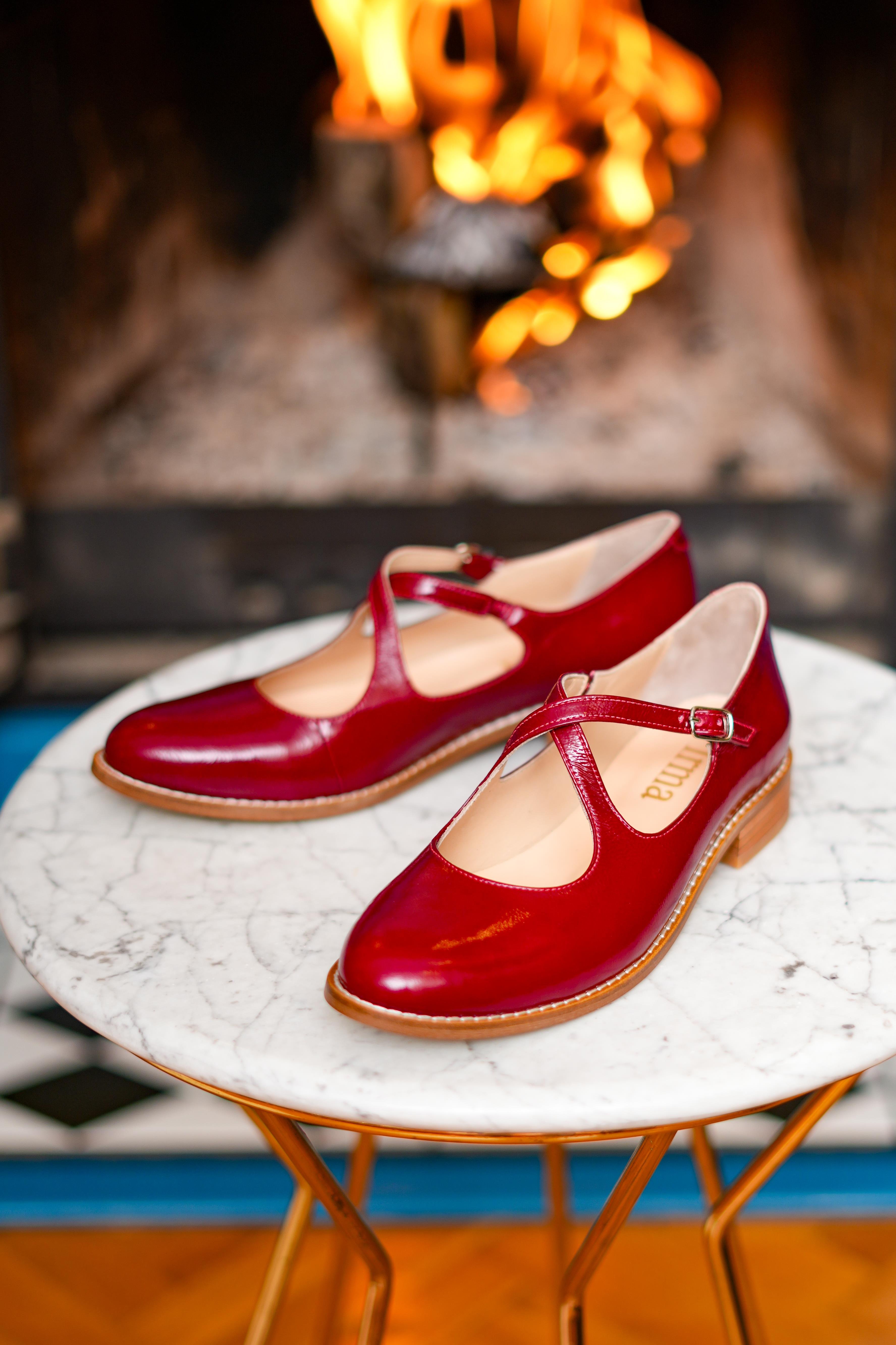 Bordo Florya  Oxford Ayakkabı