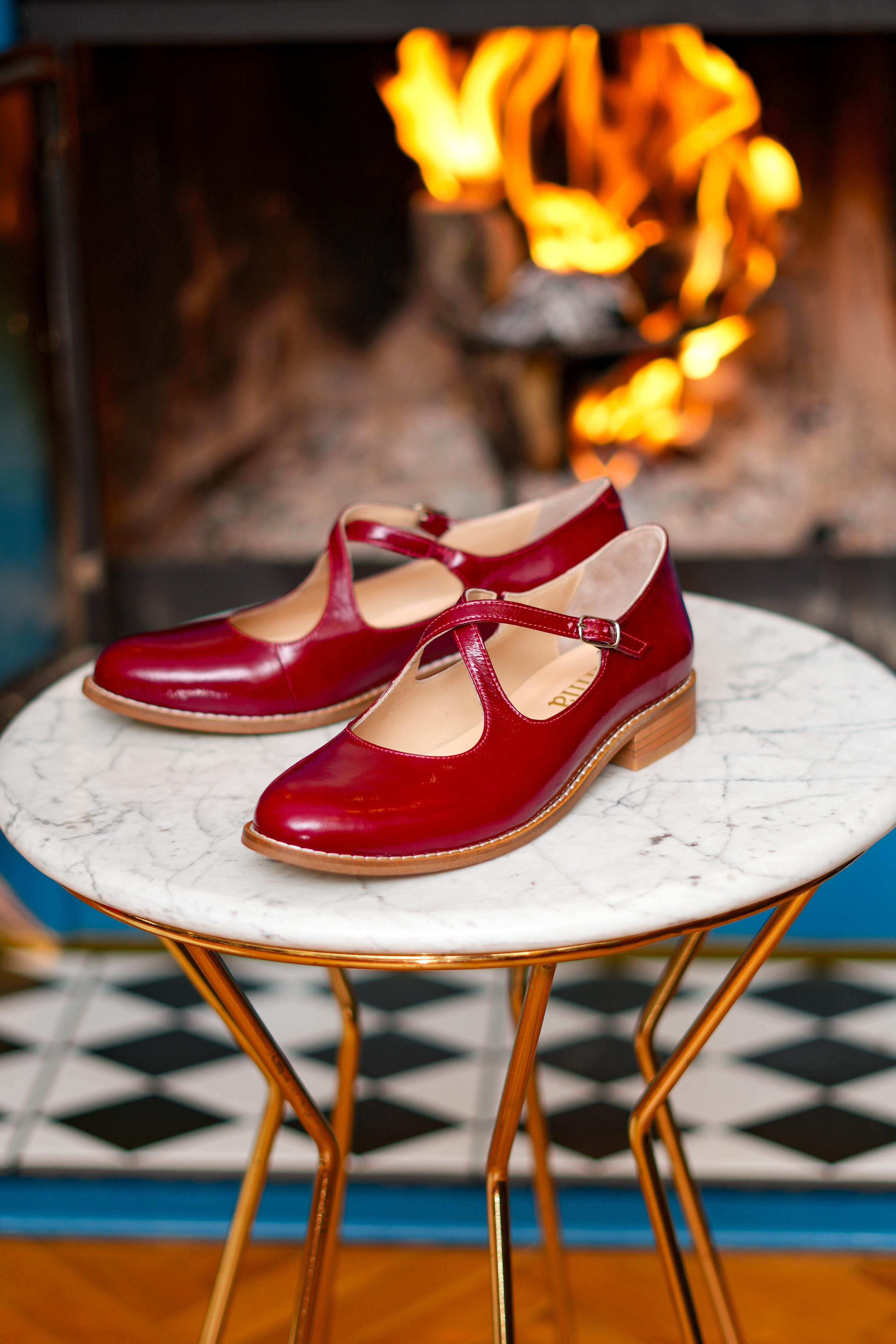 Bordo Florya  Oxford Ayakkabı