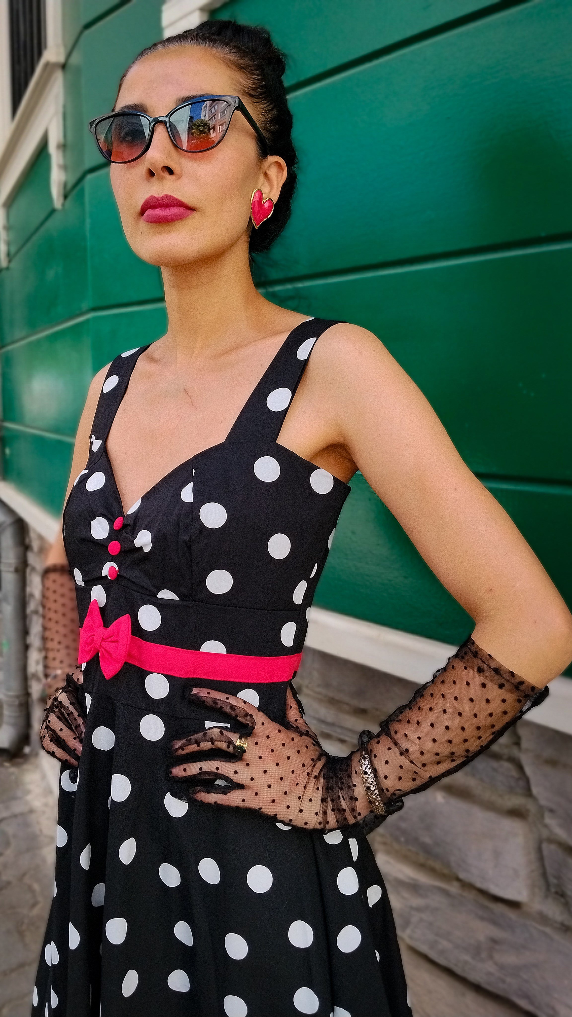 Cindy Puantiyeli Elbise