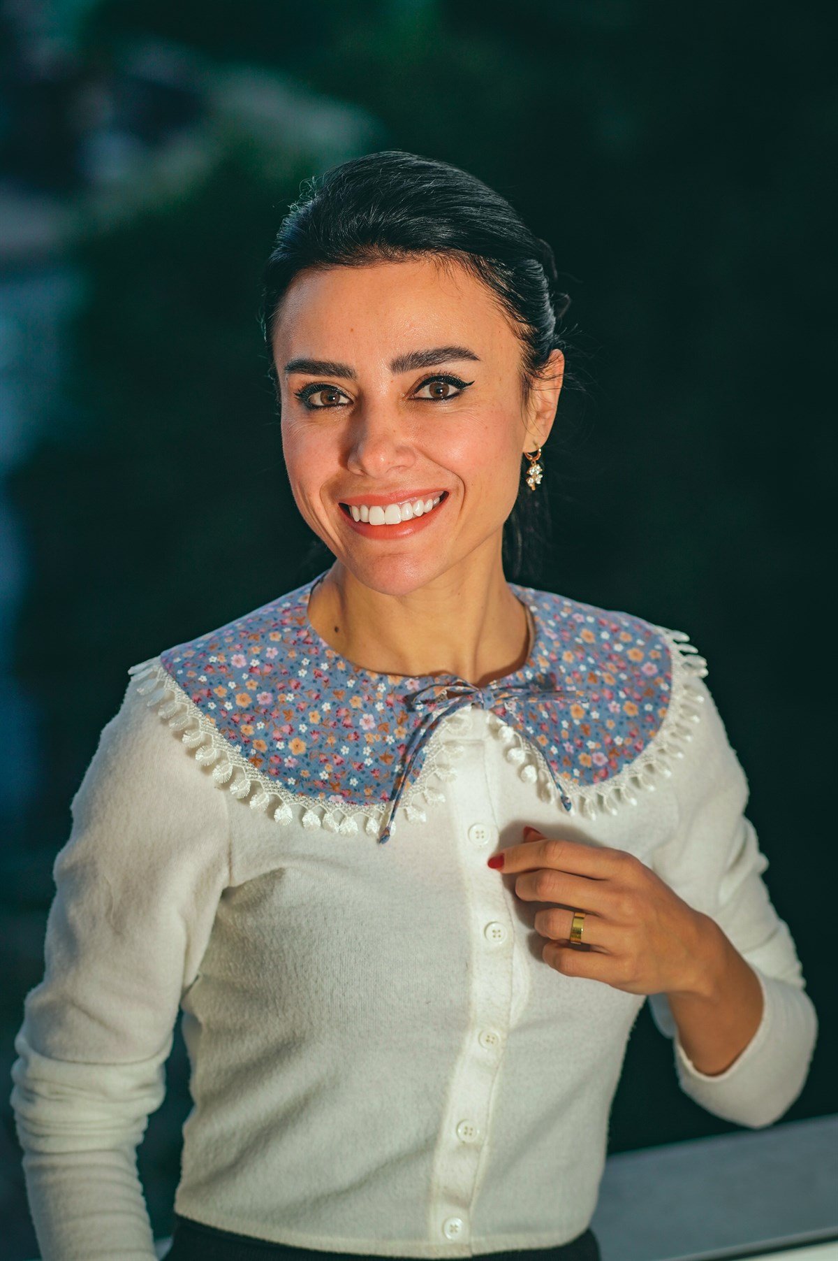 Çıtır Desenli Yaka