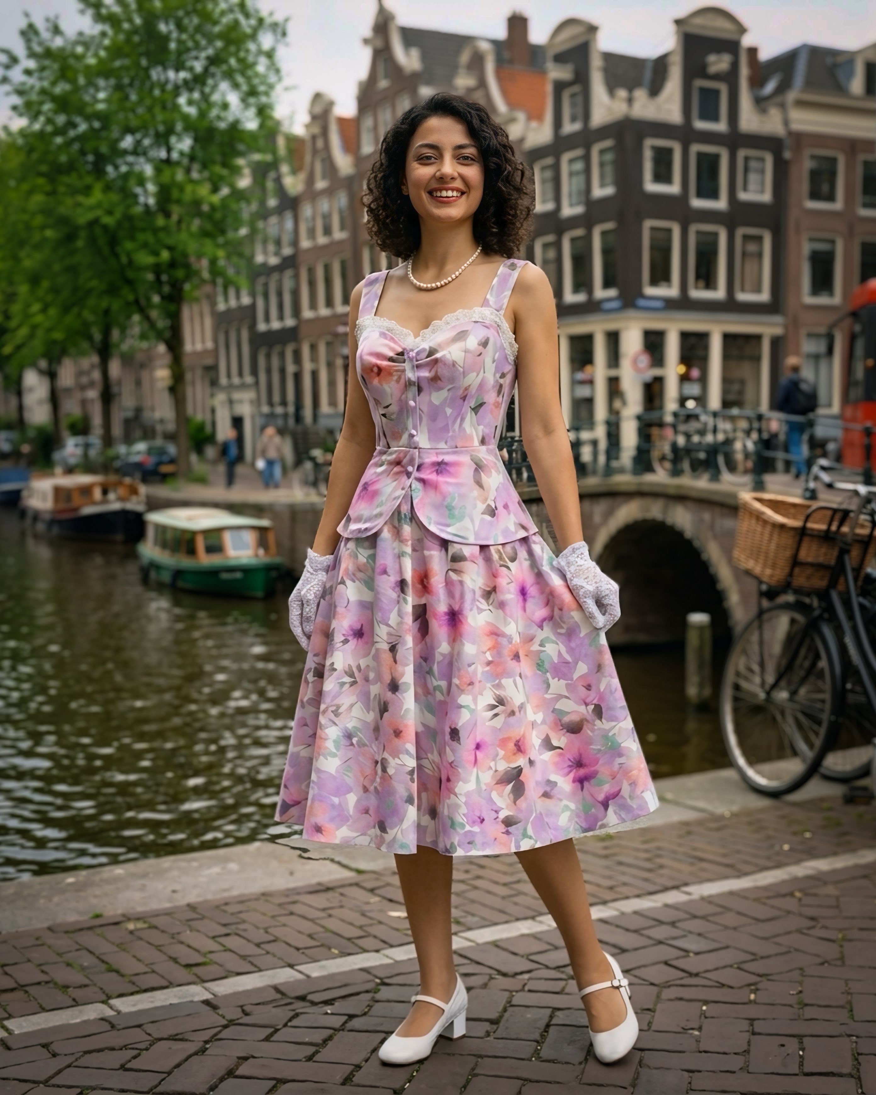 Fiona Pembe Elbise