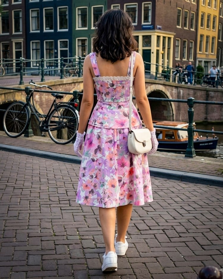 Fiona Pembe Elbise