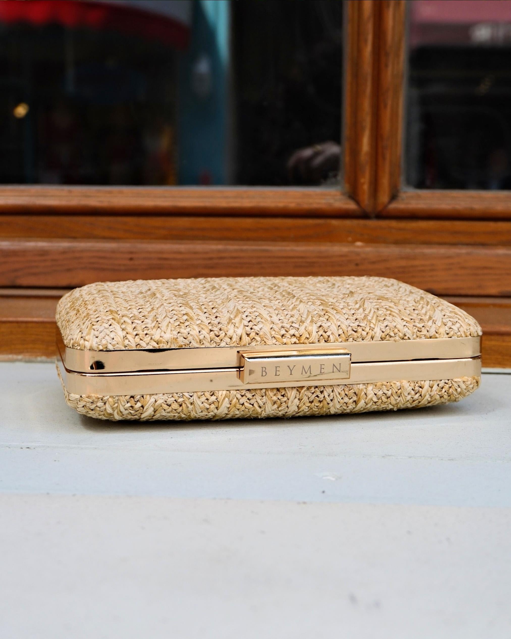 Isla Hasır Dokulu Clutch Çanta