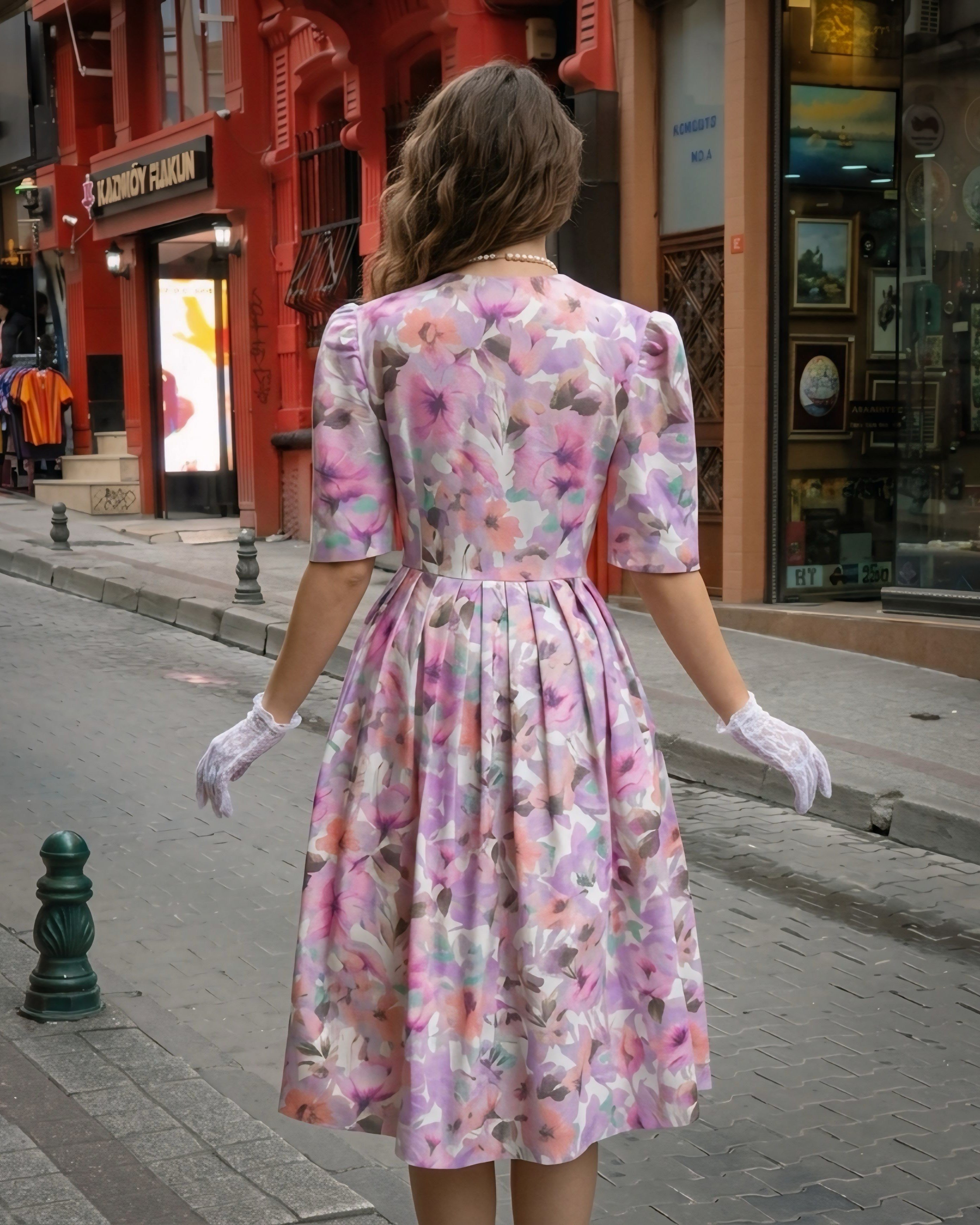 Latife Pembe Elbise