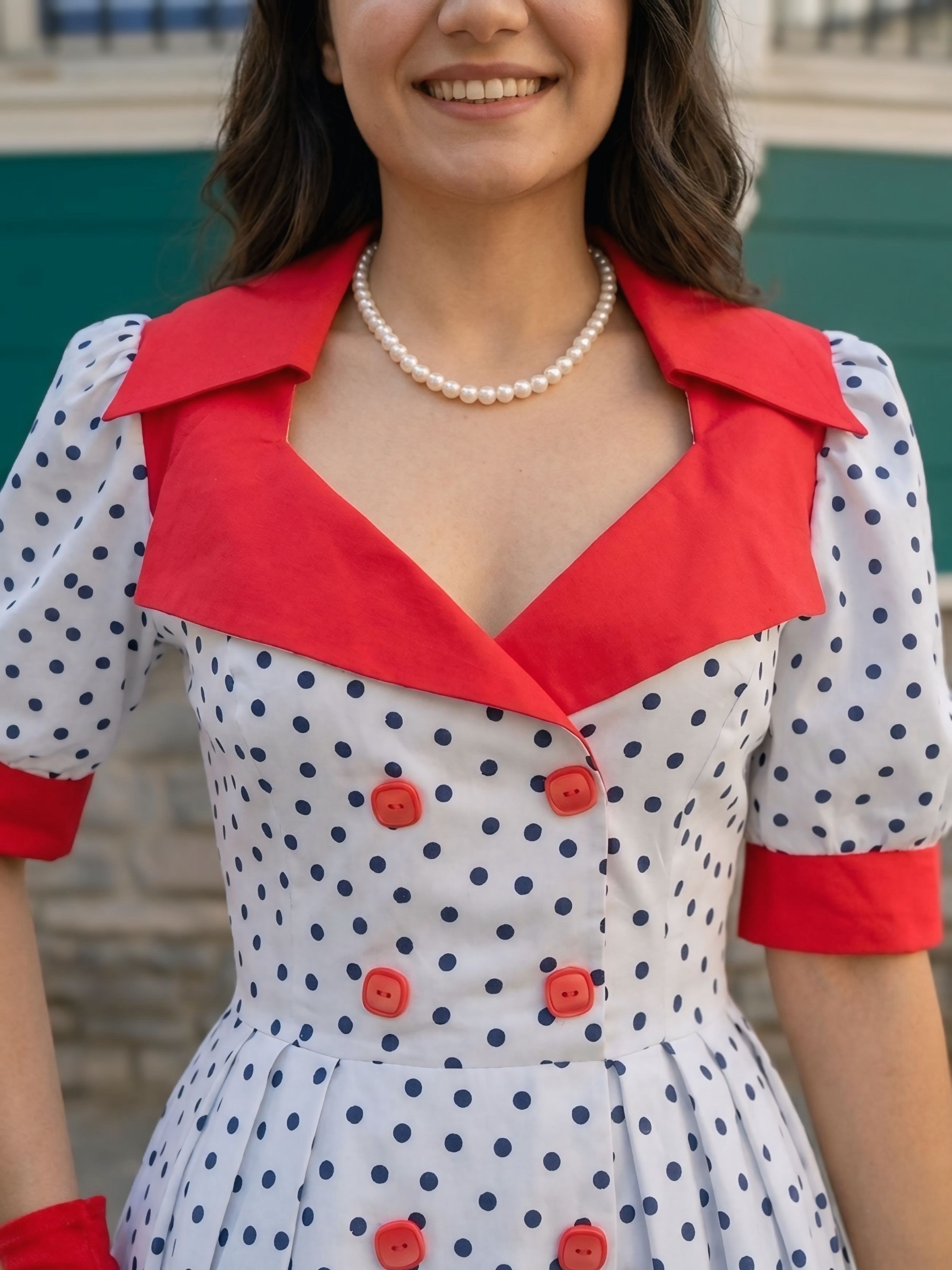 Latife Puantiyeli Elbise
