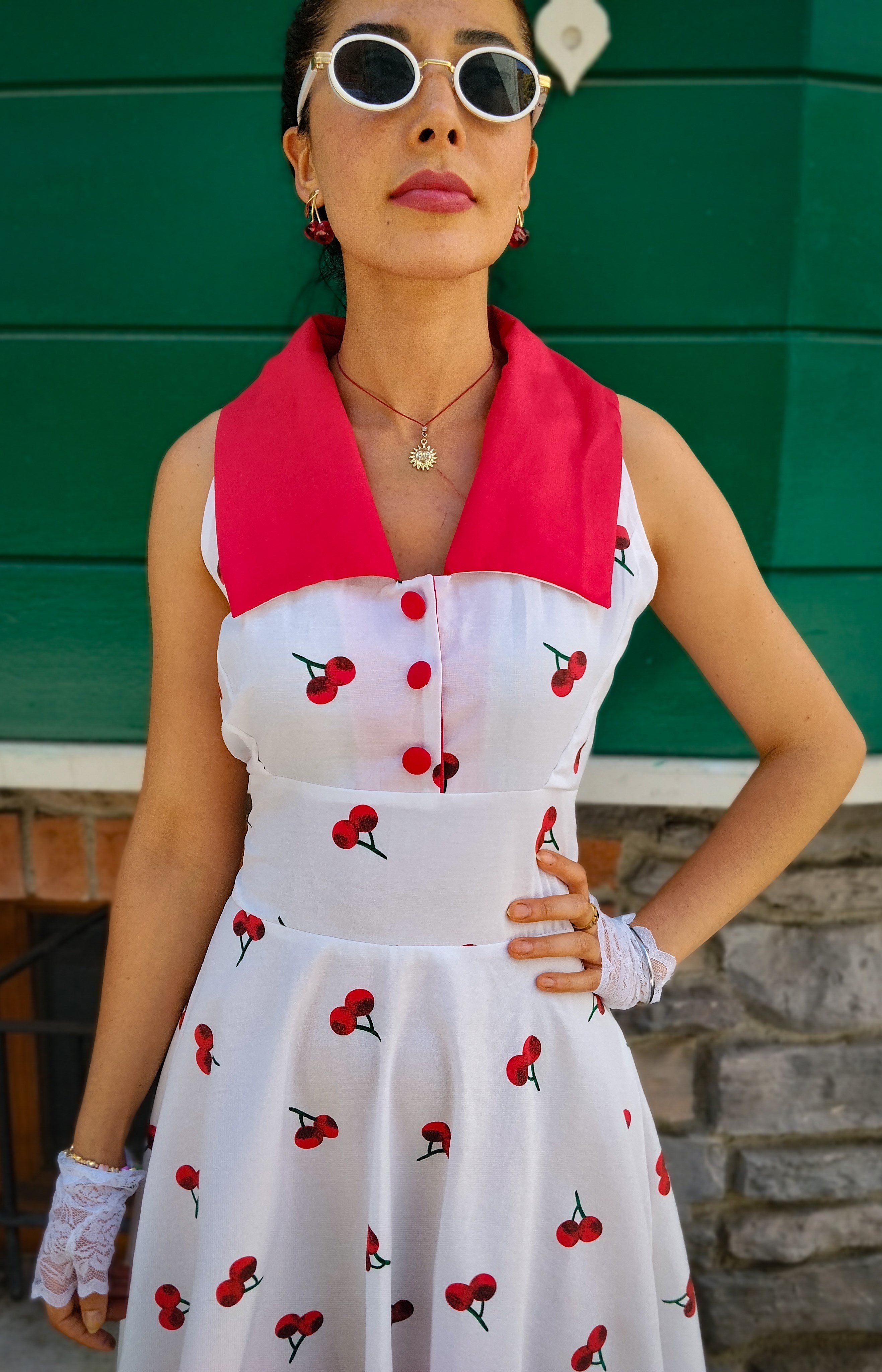 Lidya Kirazlı Elbise