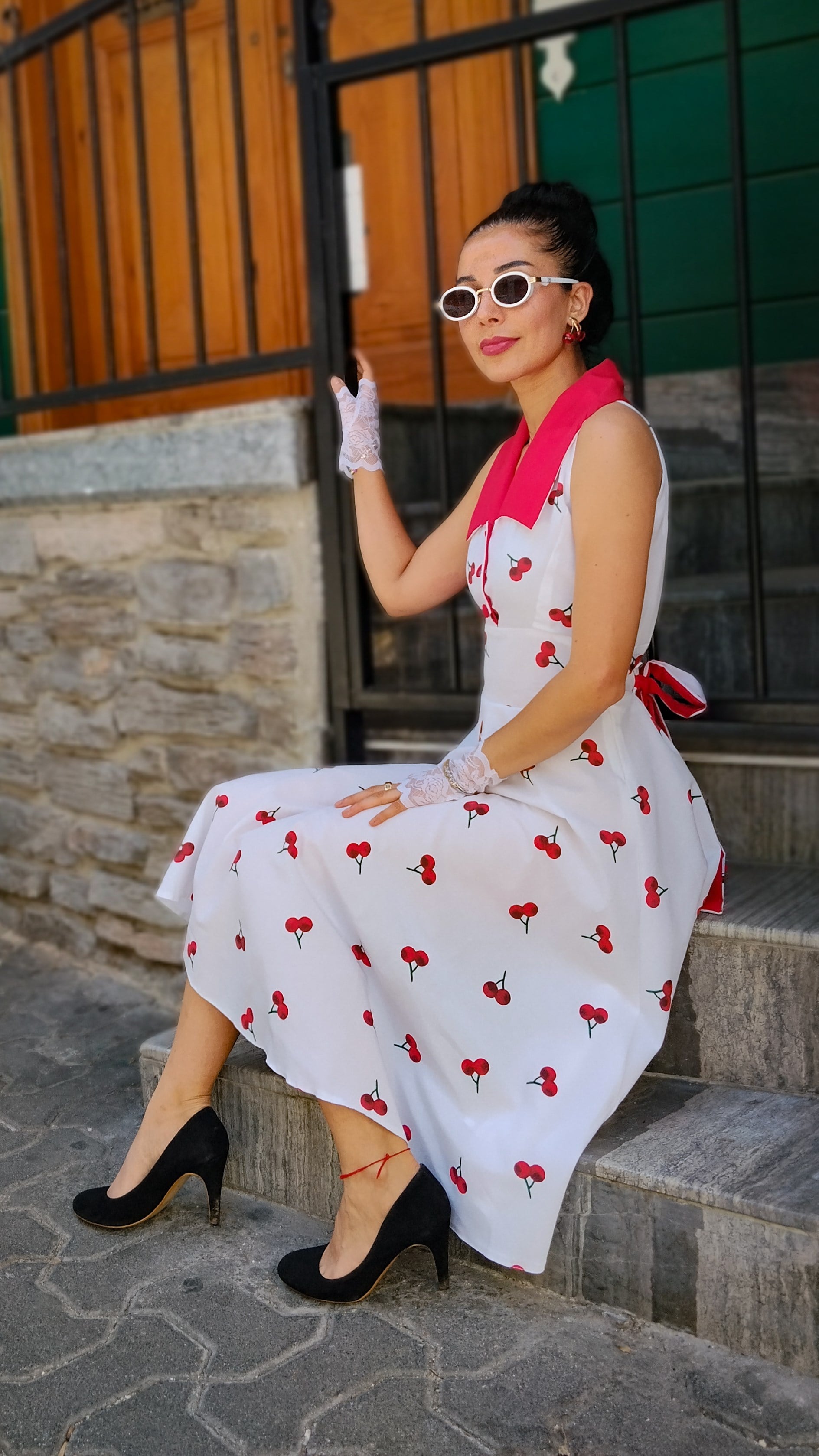 Lidya Kirazlı Elbise