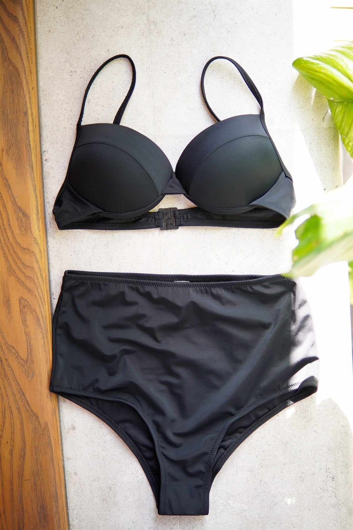 Siyah Yüksek Bel Bikini