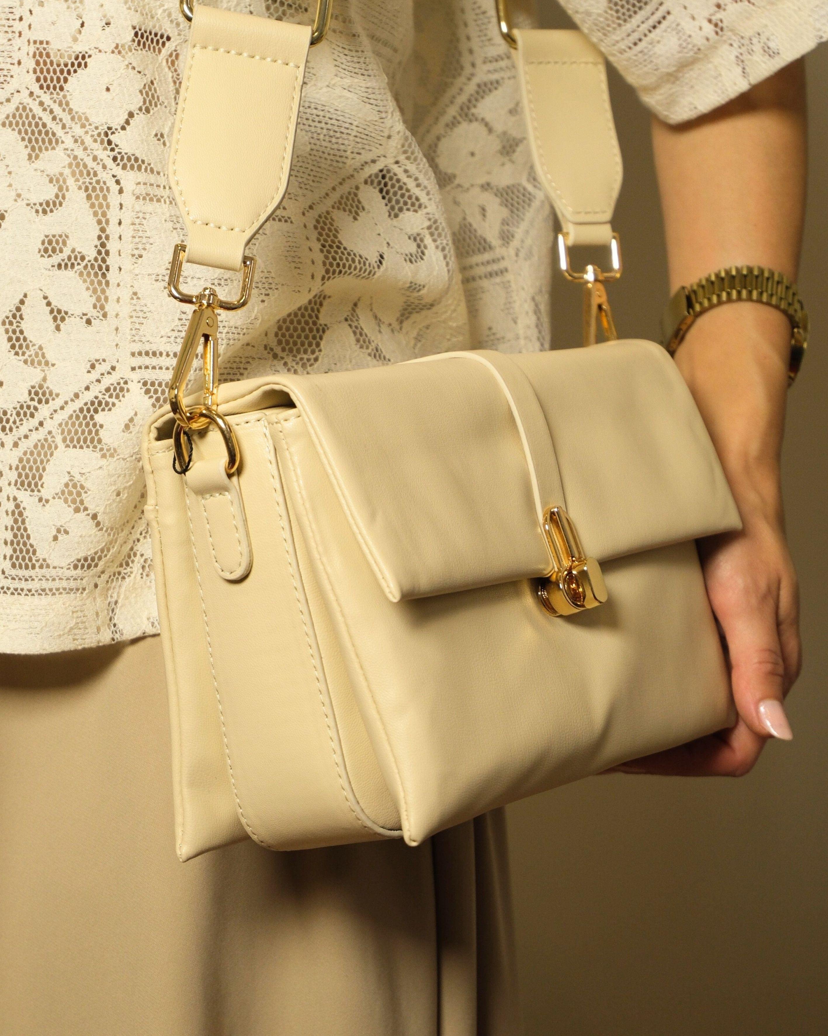 Vanilya Krema Clutch Çanta