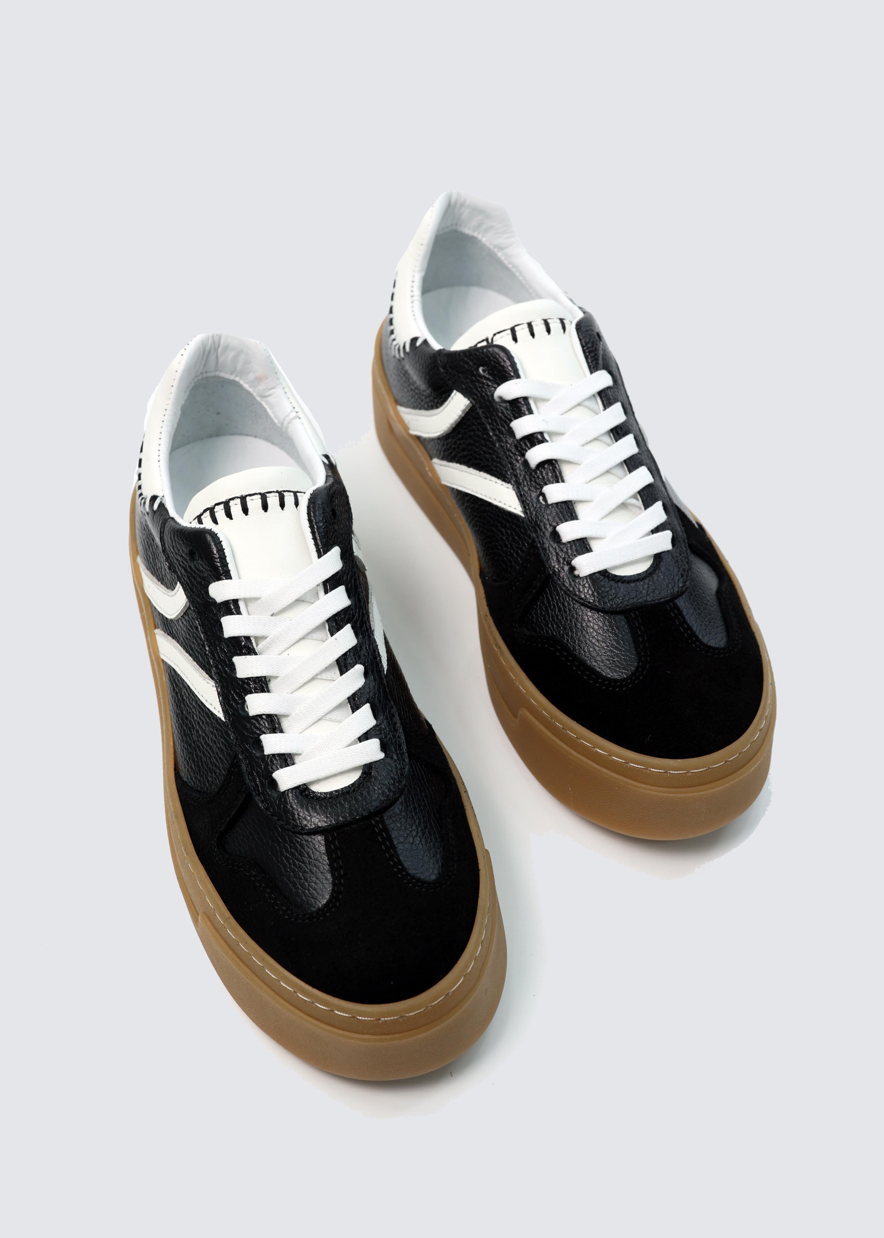 7172 SİYAH DERİ SNEAKER