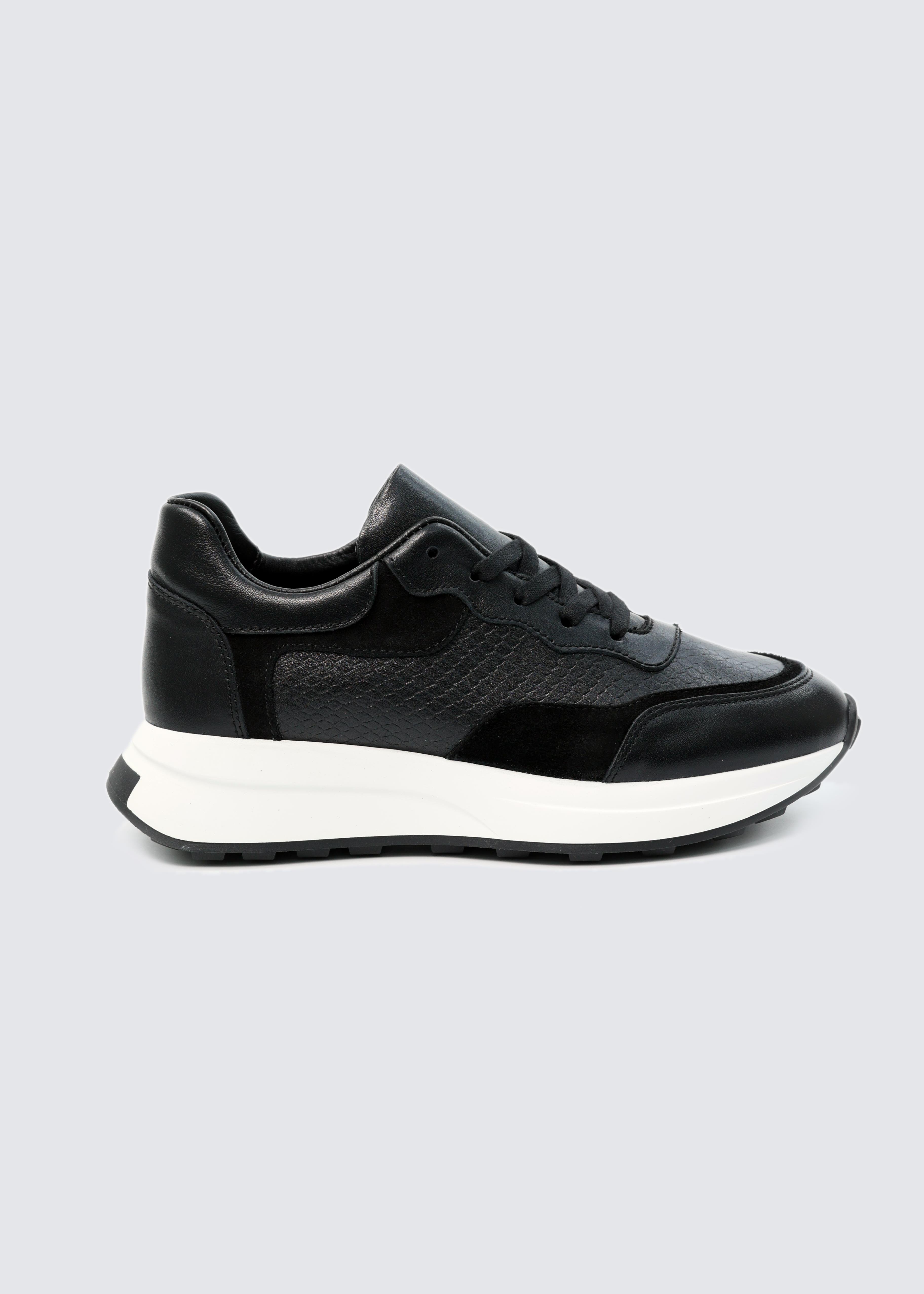 7181 SİYAH DERİ SNEAKER