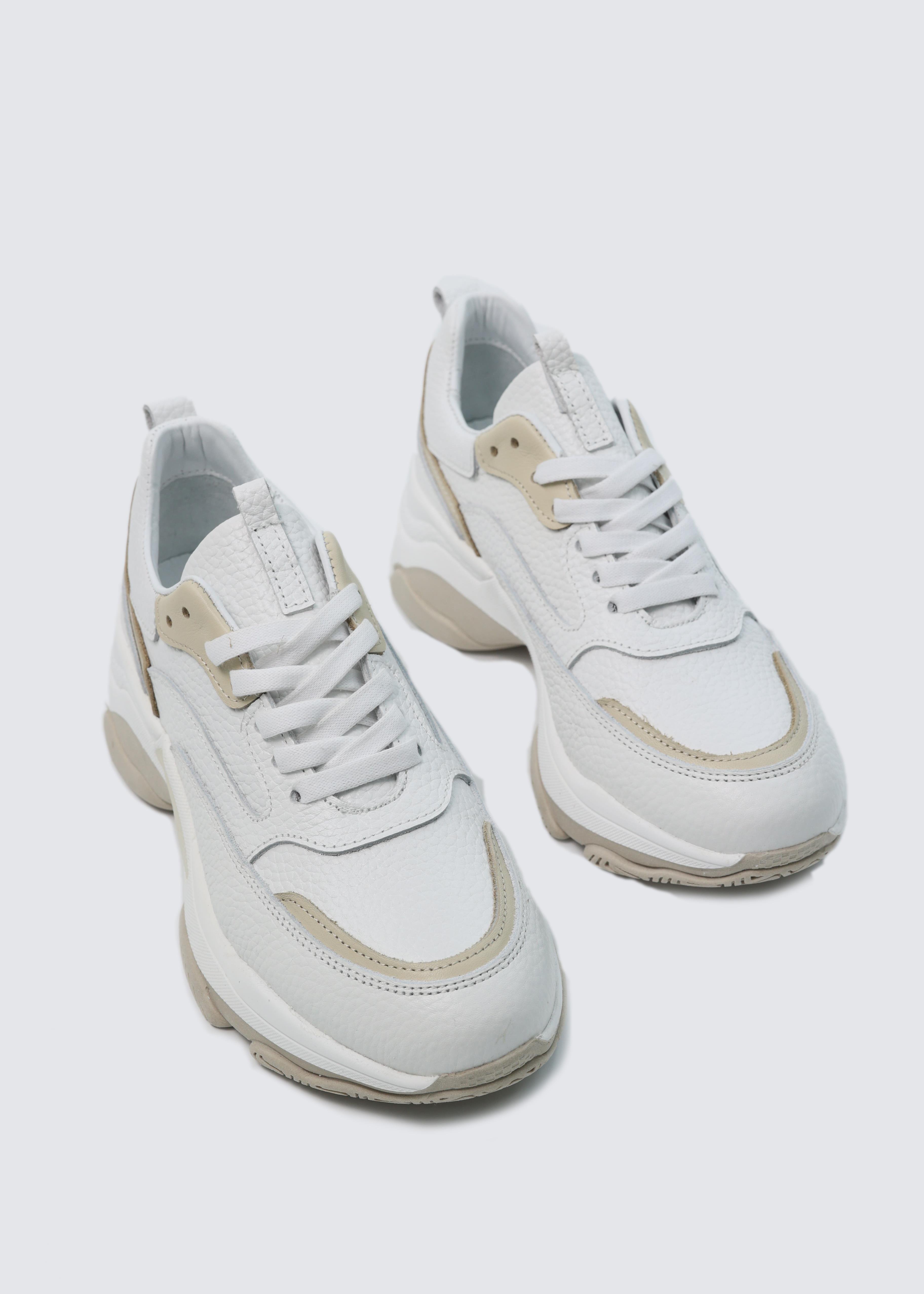 7183 BEYAZ DERİ SNEAKER