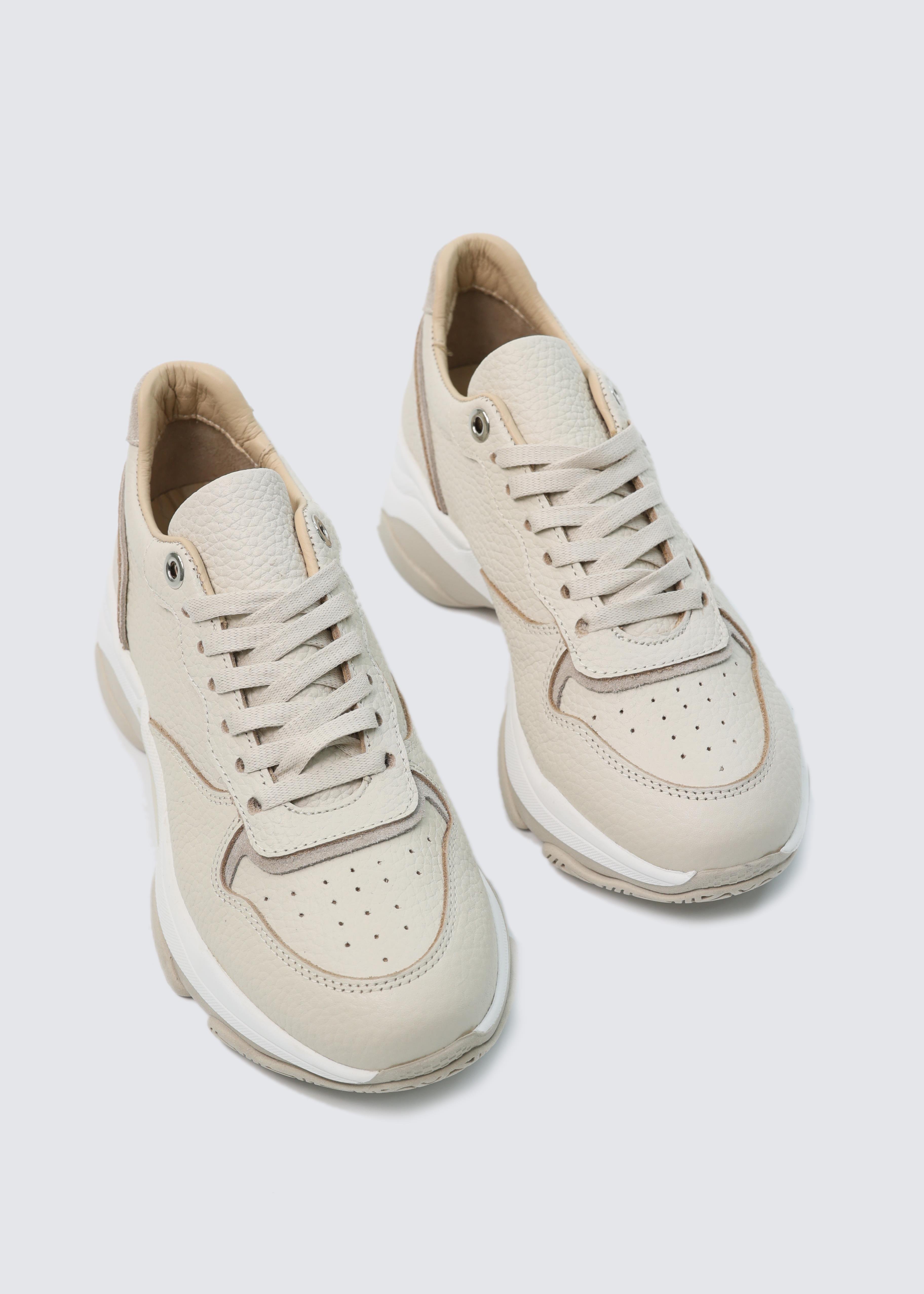 7184 BEJ DERİ SNEAKER