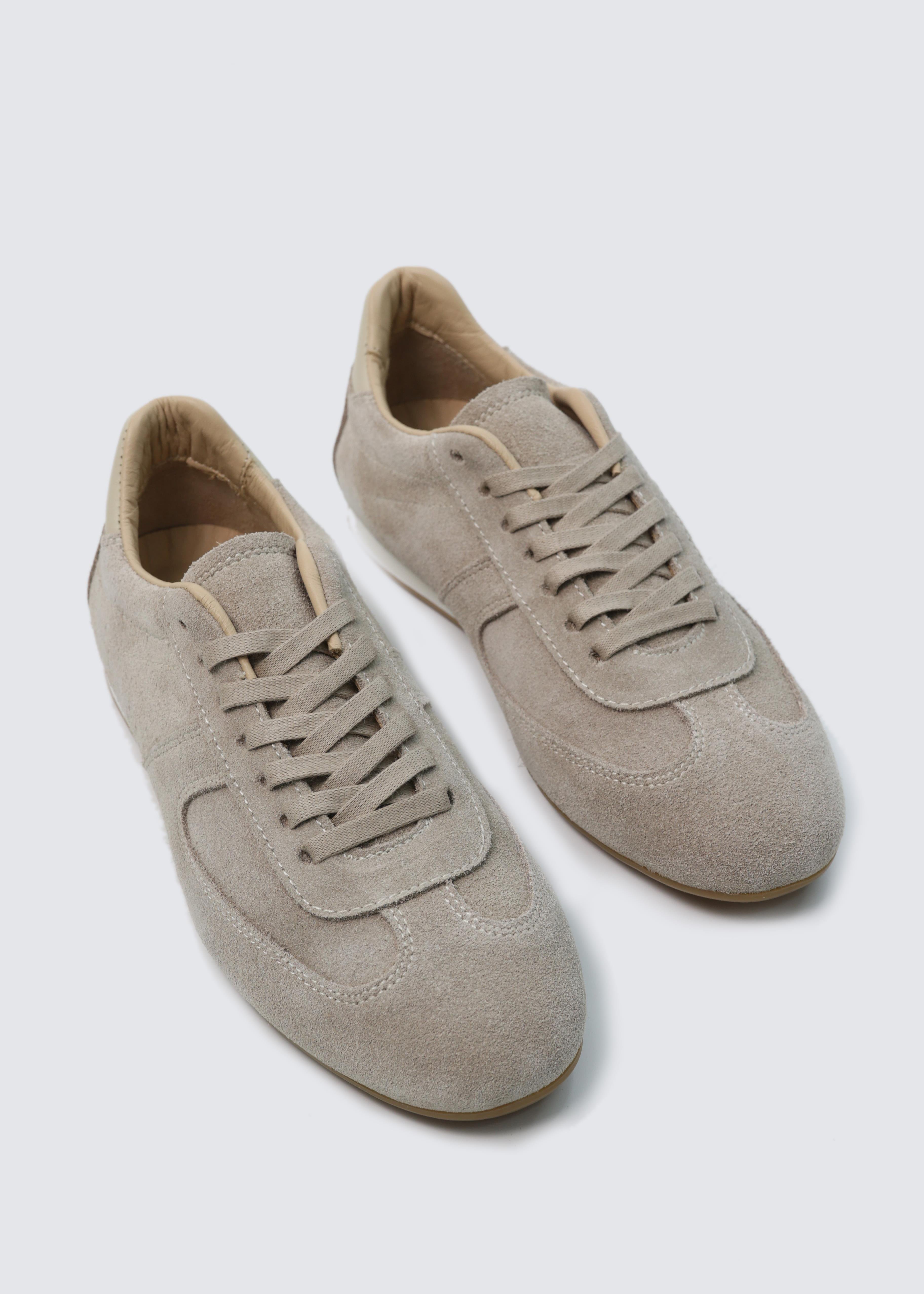 7226 BEJ SÜET DERİ İNCE TABAN SNEAKER