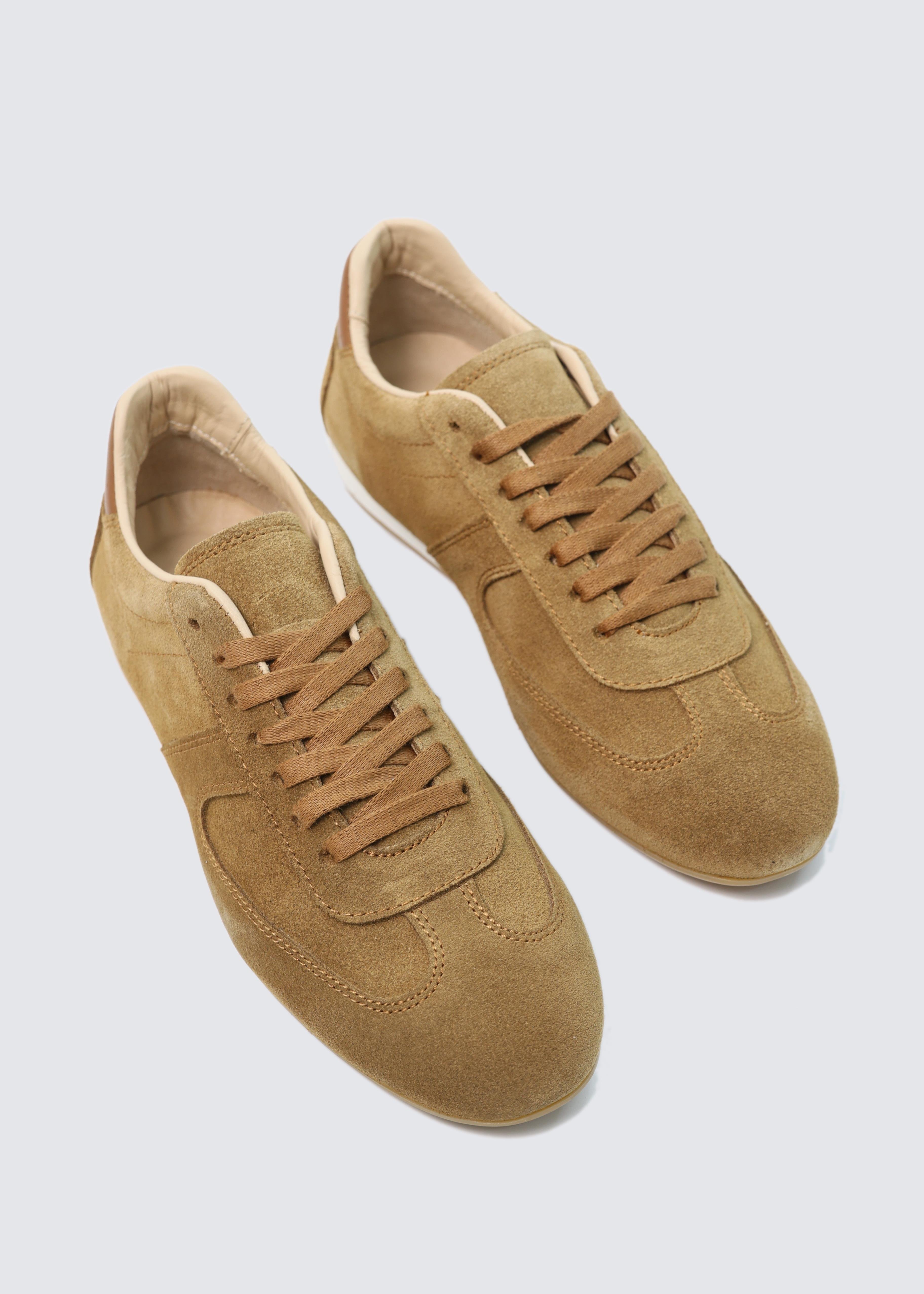 7226 TÜTÜN SÜET DERİ İNCE TABAN SNEAKER