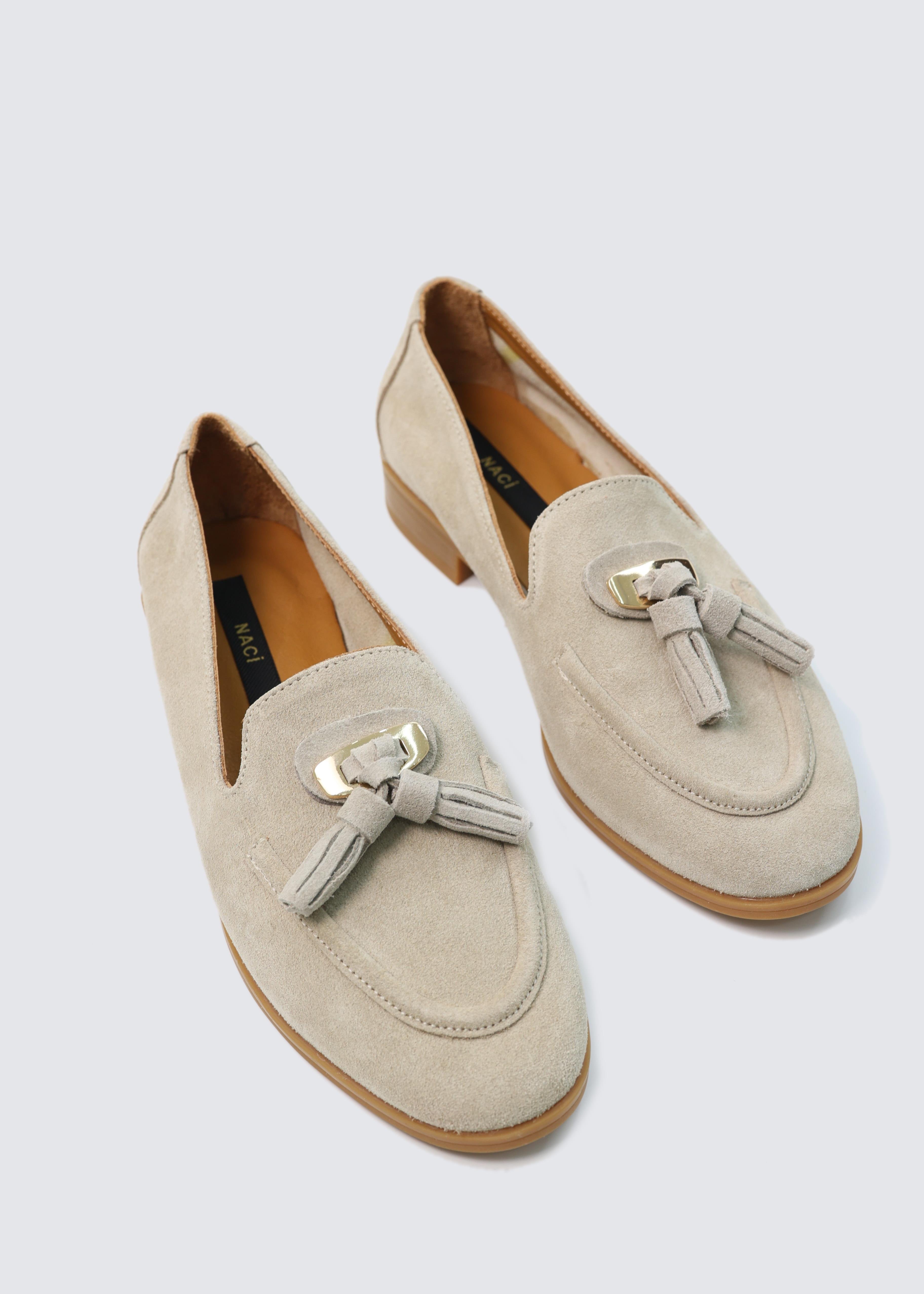 7288 BEJ SÜET DERİ PÜSKÜLLÜ LOAFER