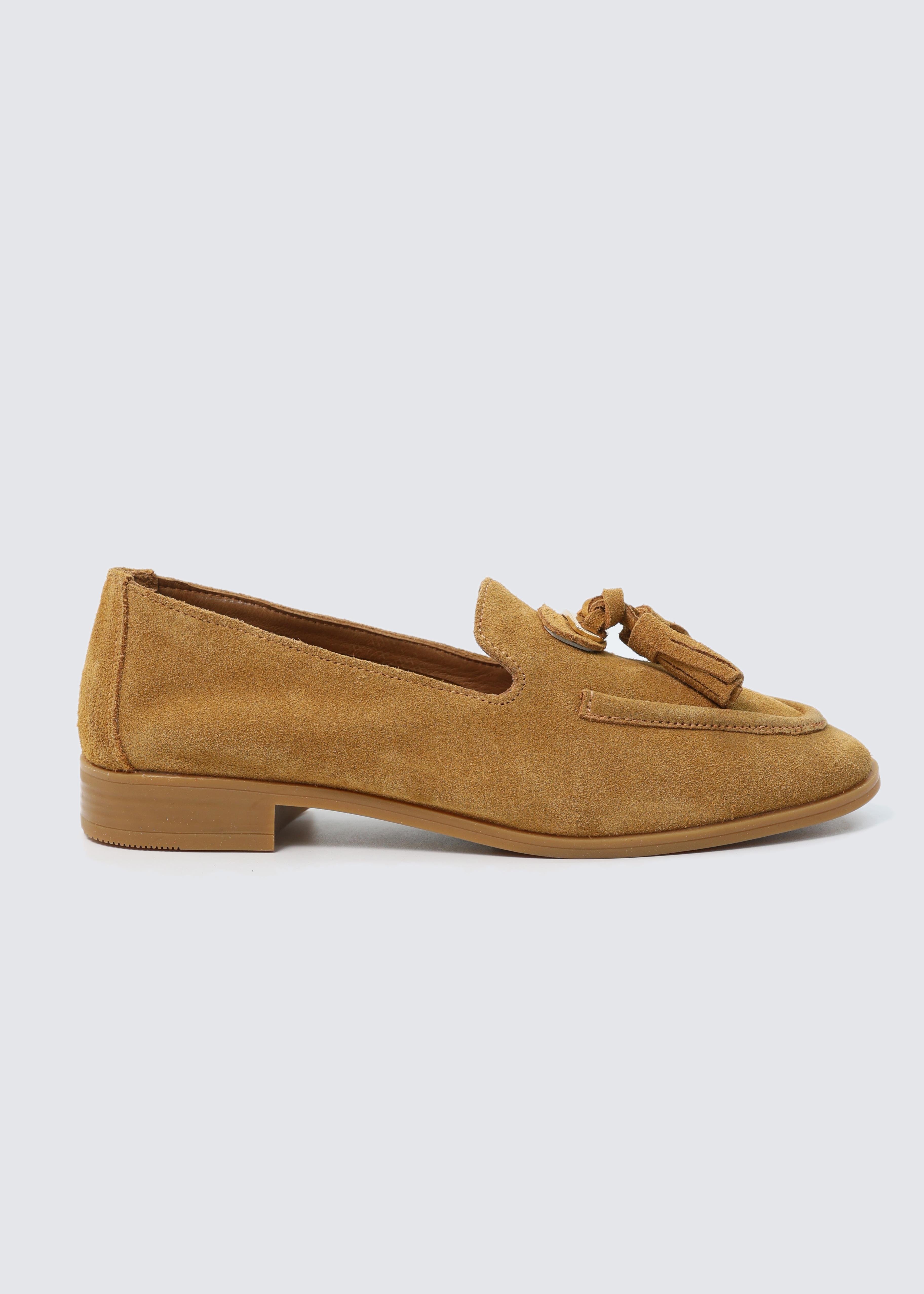 7288 TABA SÜET DERİ PÜSKÜLLÜ LOAFER