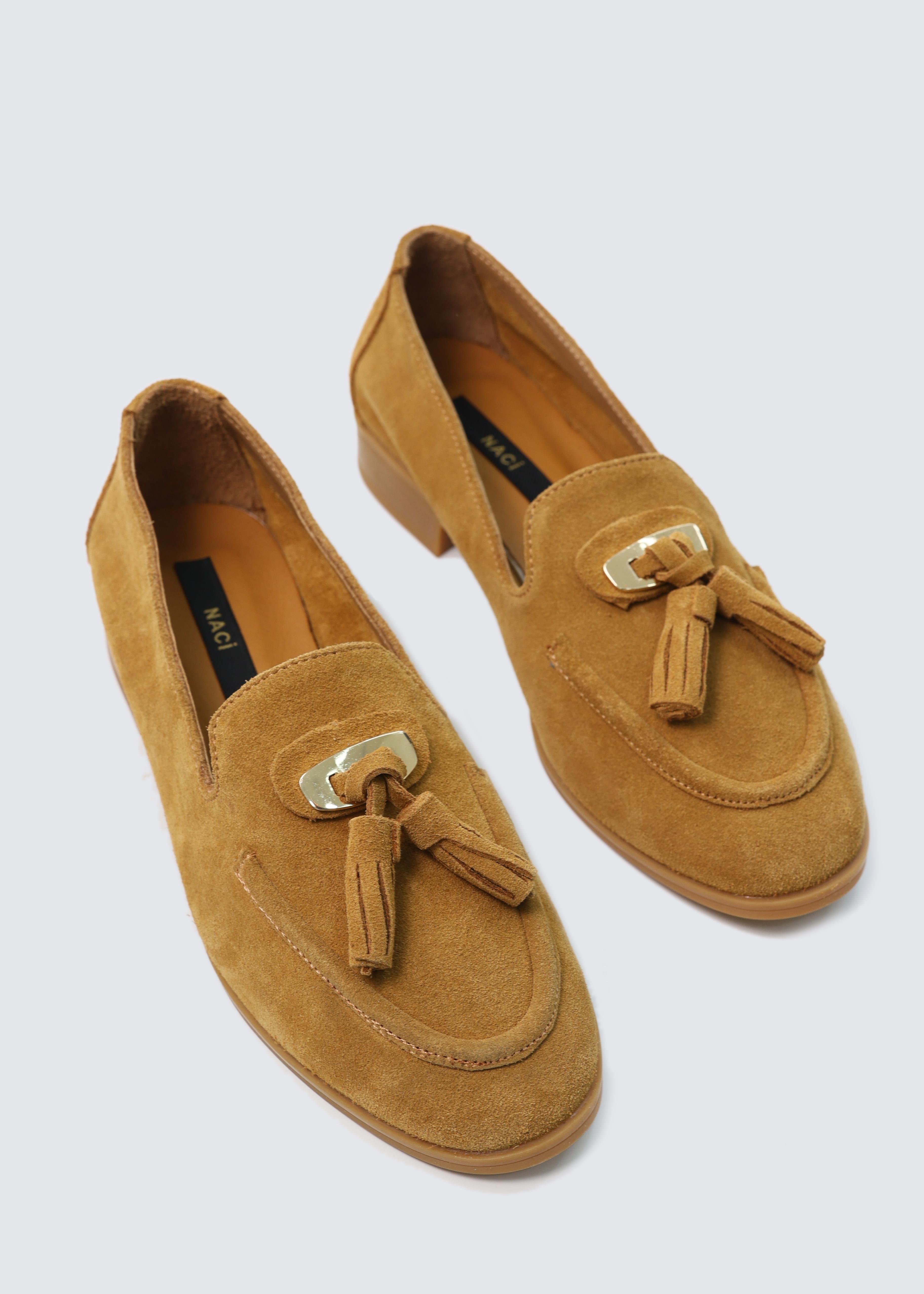 7288 TABA SÜET DERİ PÜSKÜLLÜ LOAFER