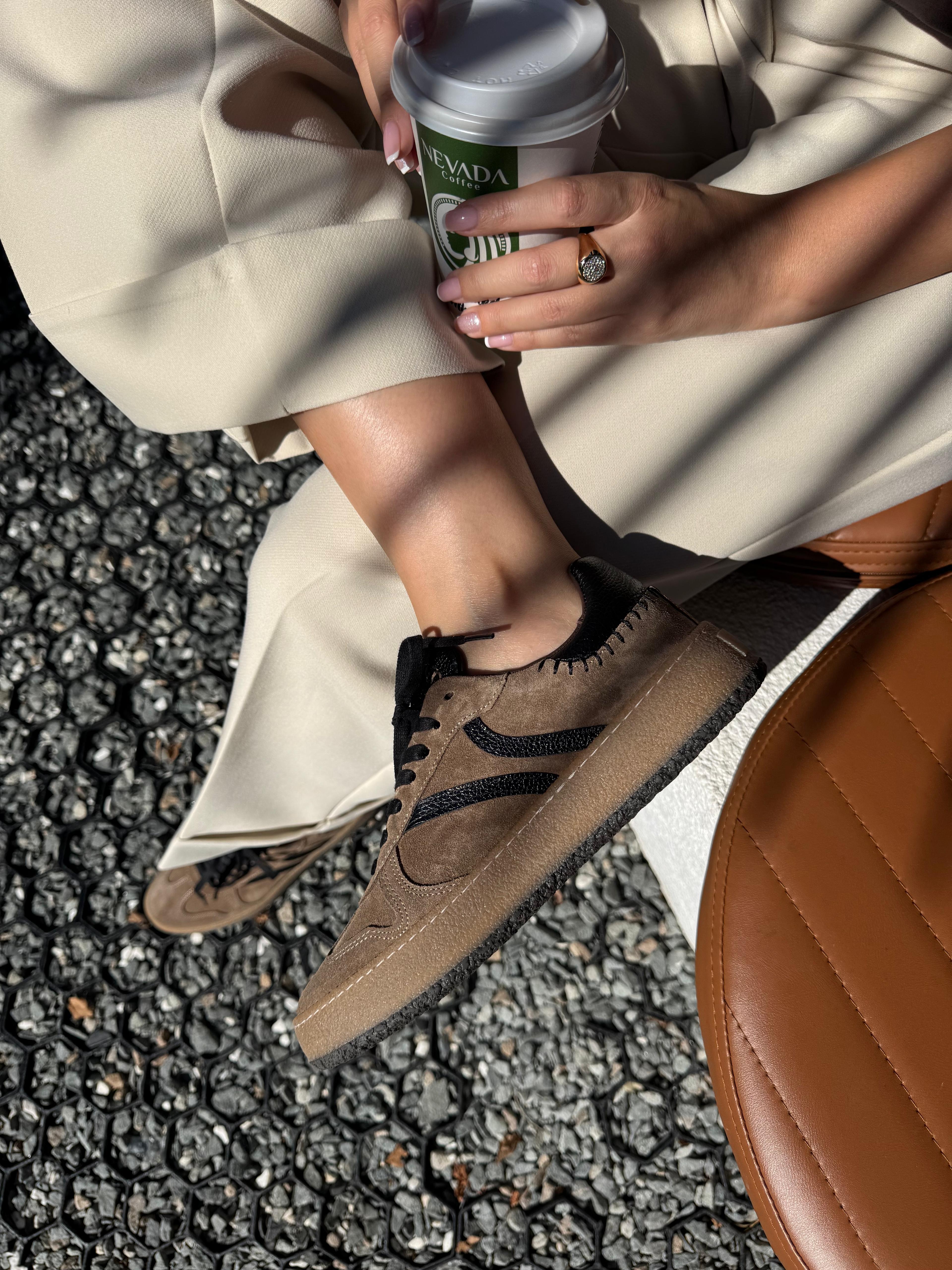 7552 TÜTÜN SÜET DERİ SNEAKER