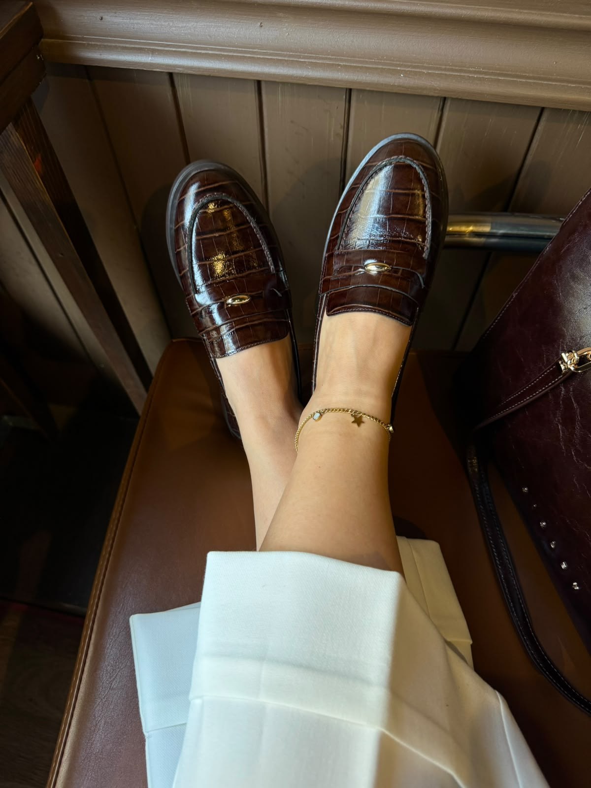 8100 KAHVERENGİ CROCO DERİ LOAFER AYAKKABI