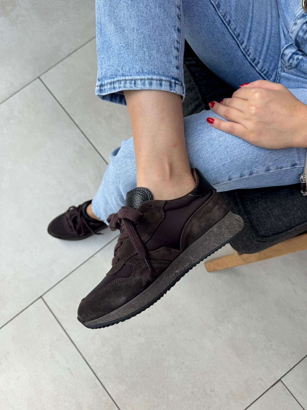 8144 KAHVERENGİ SÜET DERİ SNEAKER