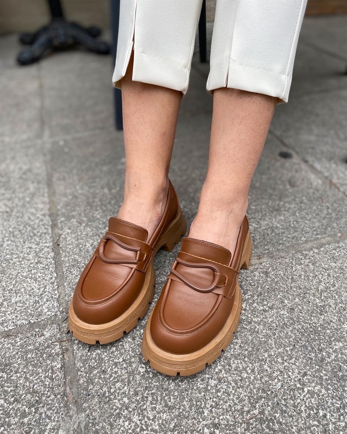 TABA 5414 HAKİKİ DERİ KADIN LOAFER