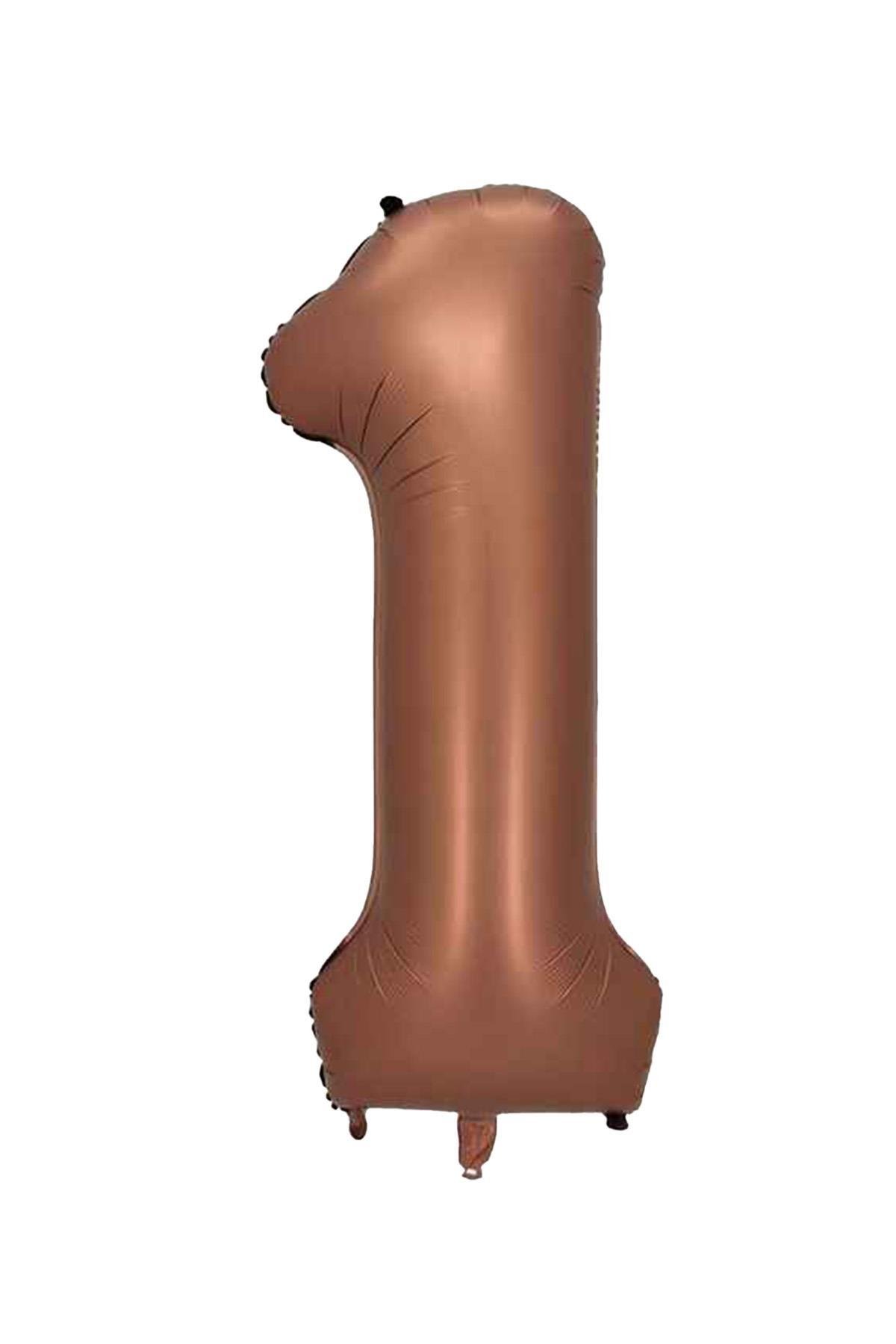 1 Rakam Karamel Folyo Balon 34 inç 76-82 cm