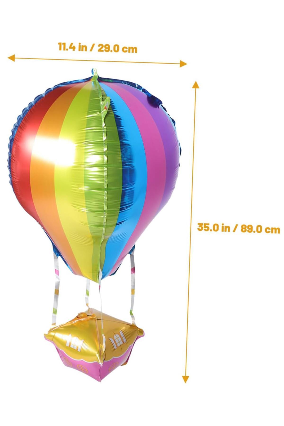 22 İnç Uçan Balon Temalı Rengarenk Folyo Balon 88-28 Cm